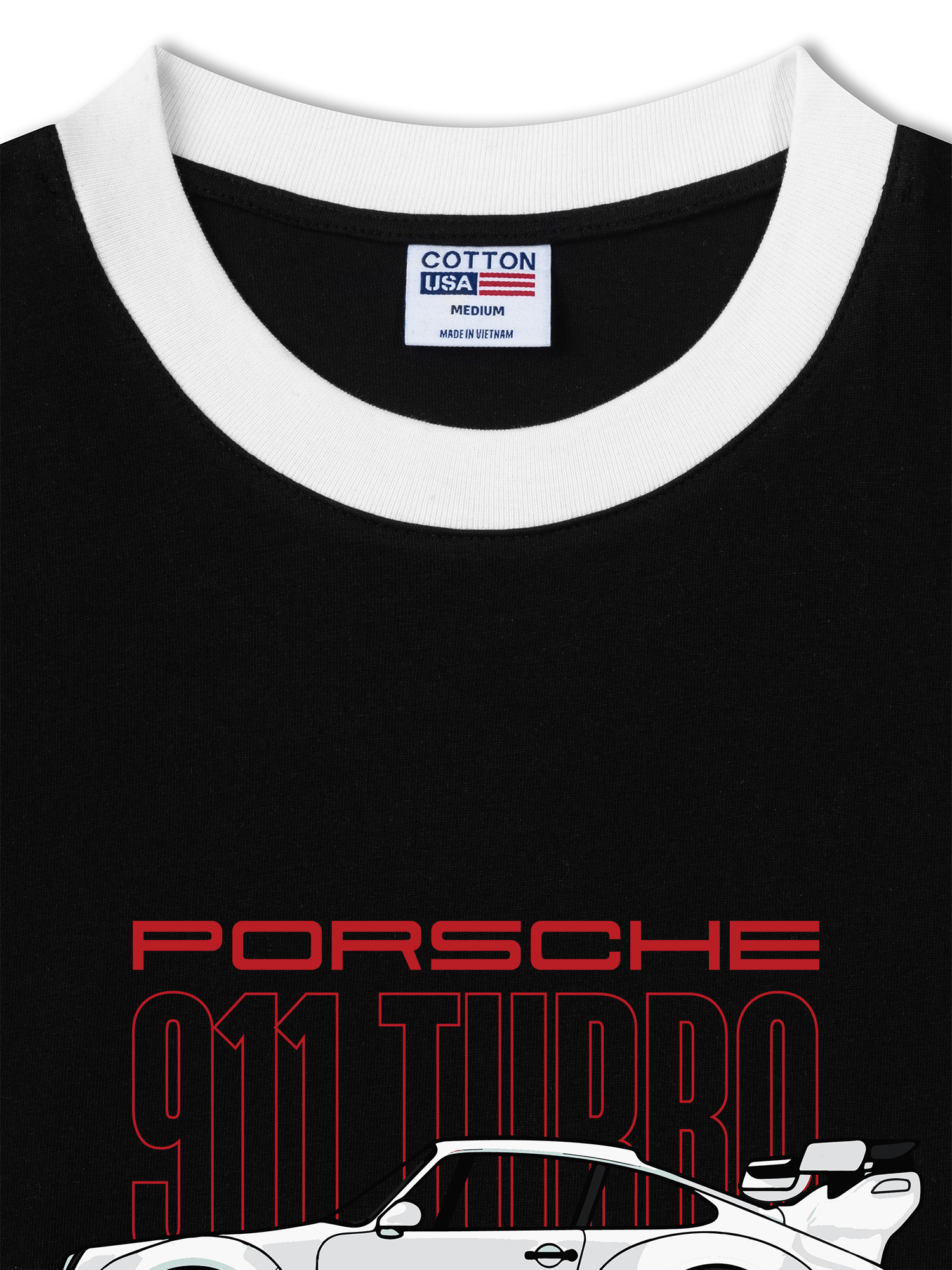 Áo Thun Ringer Relaxed Fit Porsche 911 Turbo