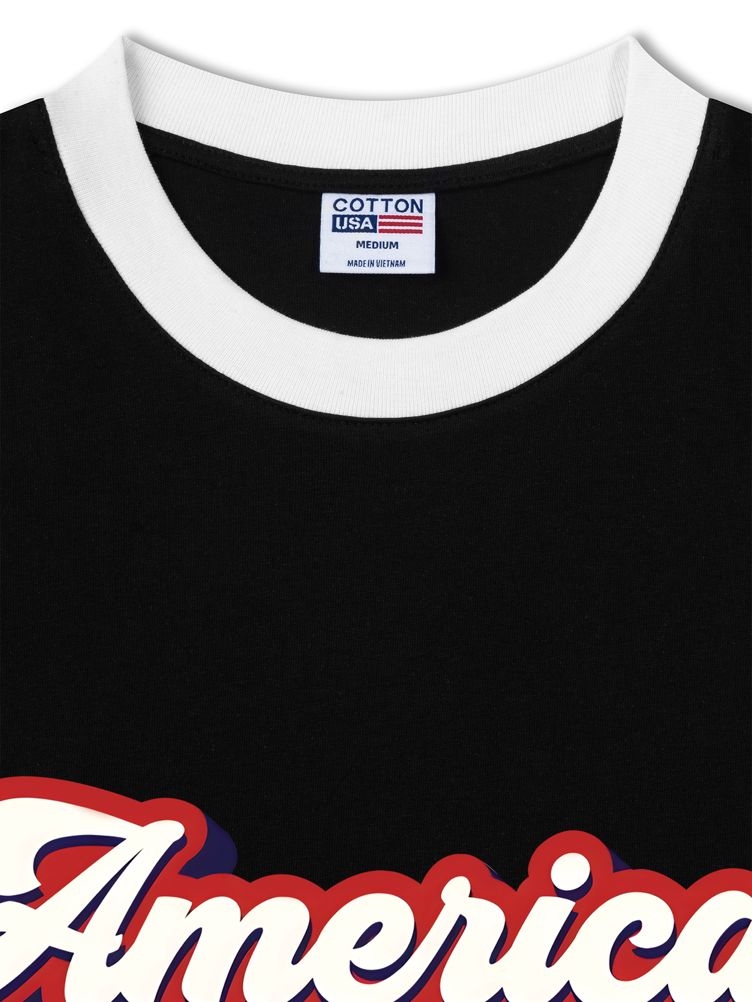 Áo Thun Ringer Relaxed Fit USA Vintage America