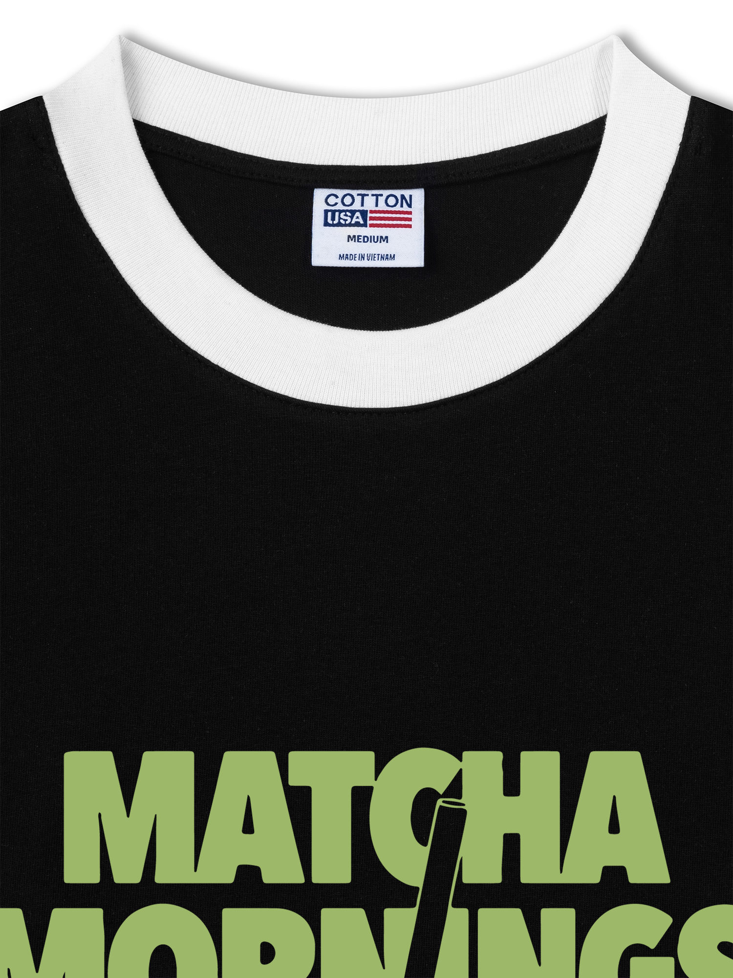 Áo Thun Ringer Relaxed Fit Matcha Mornings