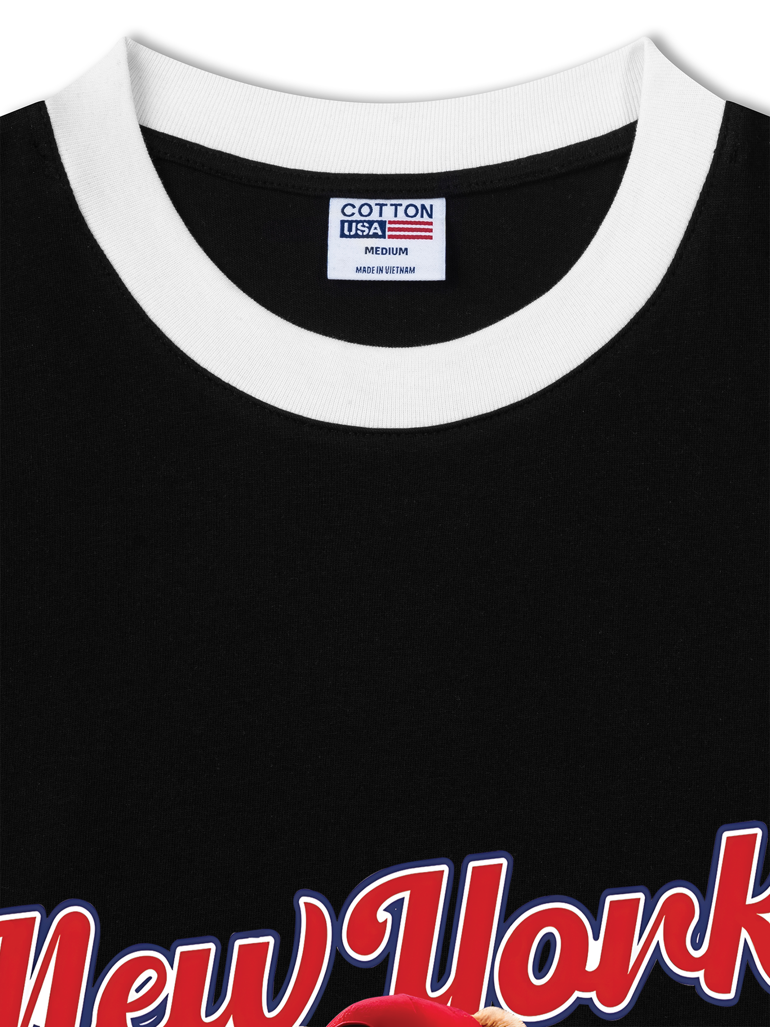 Áo Thun Ringer Relaxed Fit Baseball New York Teddy