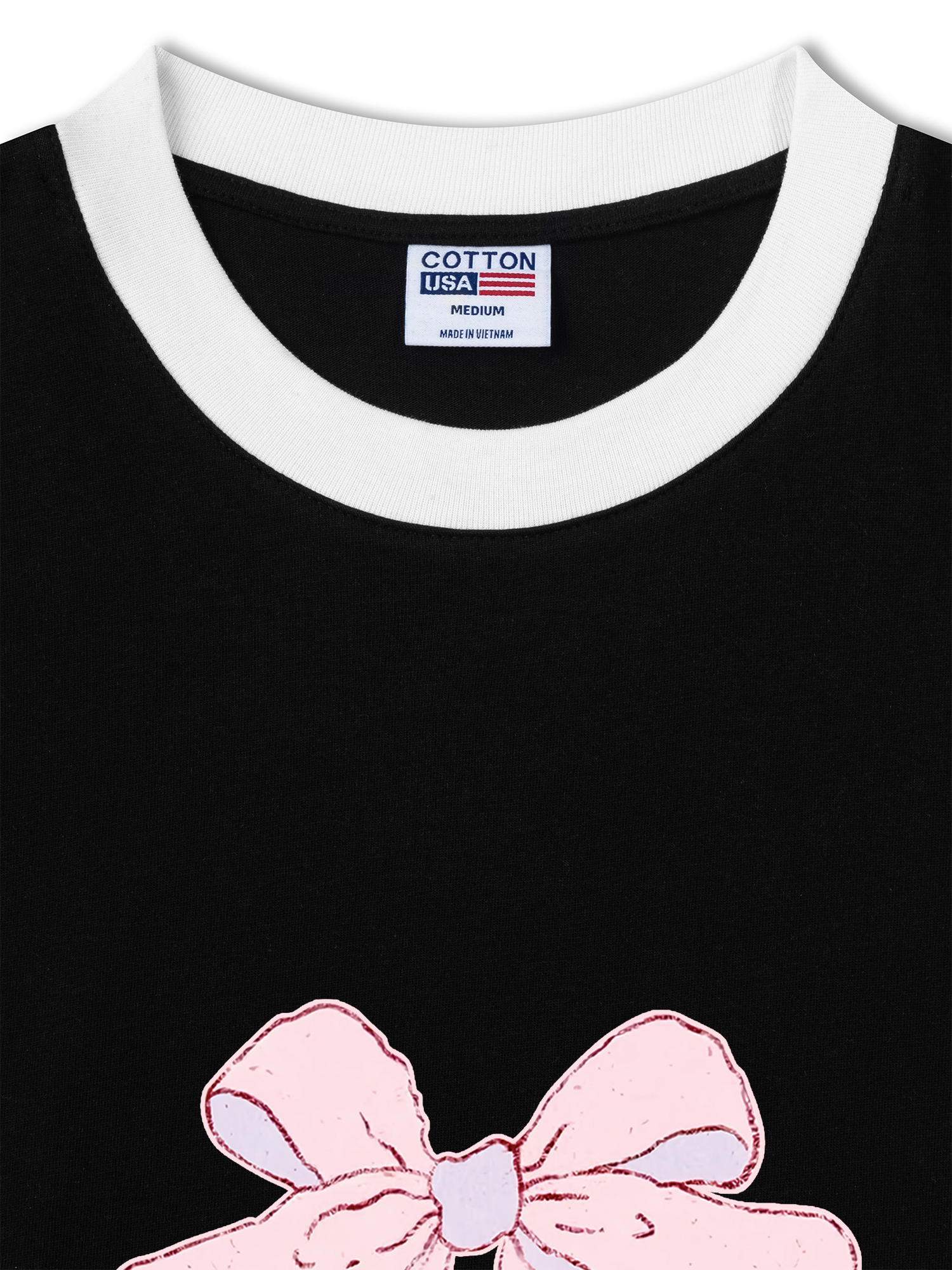 Áo Thun Ringer Relaxed Fit Rabbit Ribbon