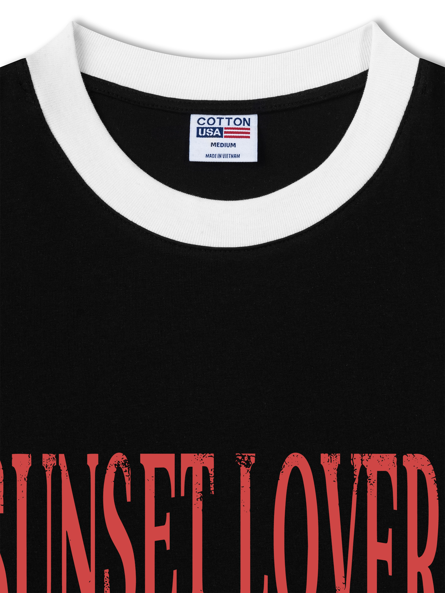 Áo Thun Ringer Relaxed Fit City Sunset Lover Miami