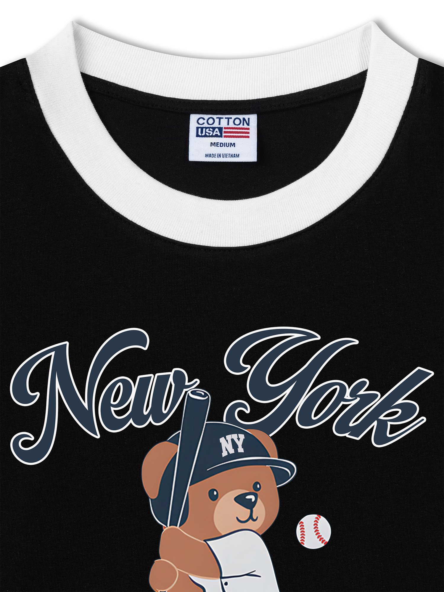 Áo Thun Ringer Relaxed Fit Baseball Bear