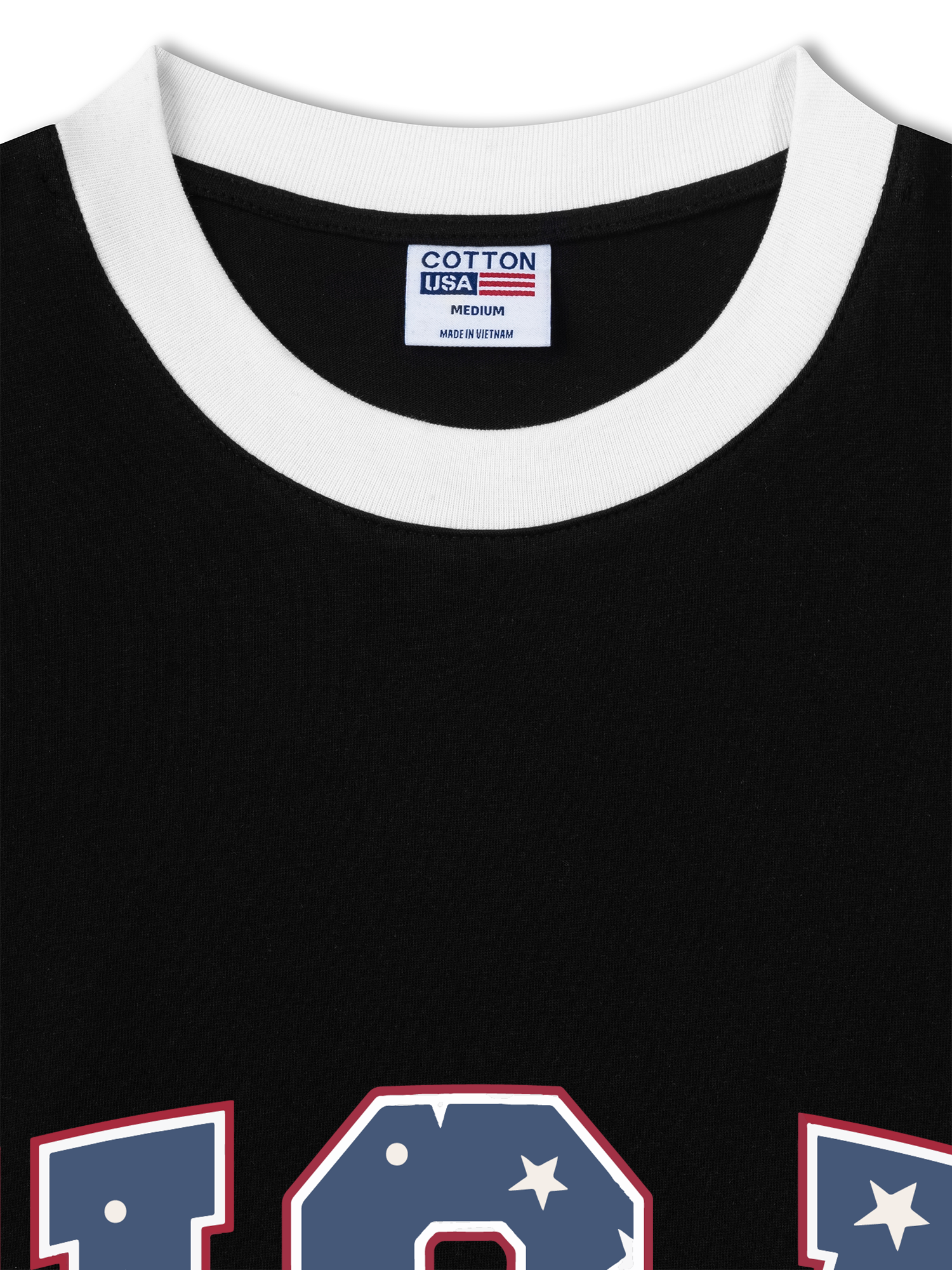 Áo Thun Ringer Relaxed Fit USA Retro Star