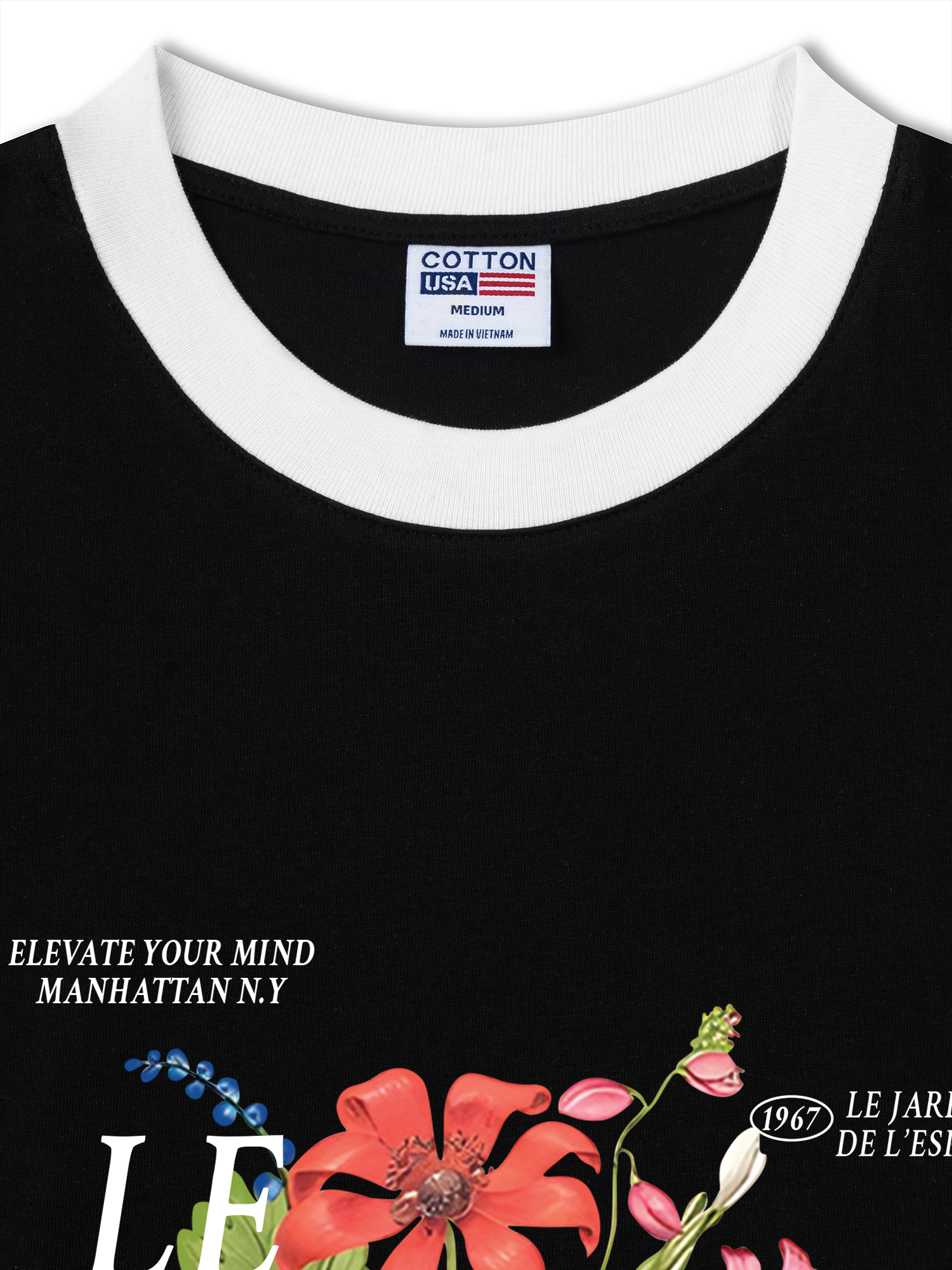 Áo Thun Ringer Relaxed Fit Floral Authentic