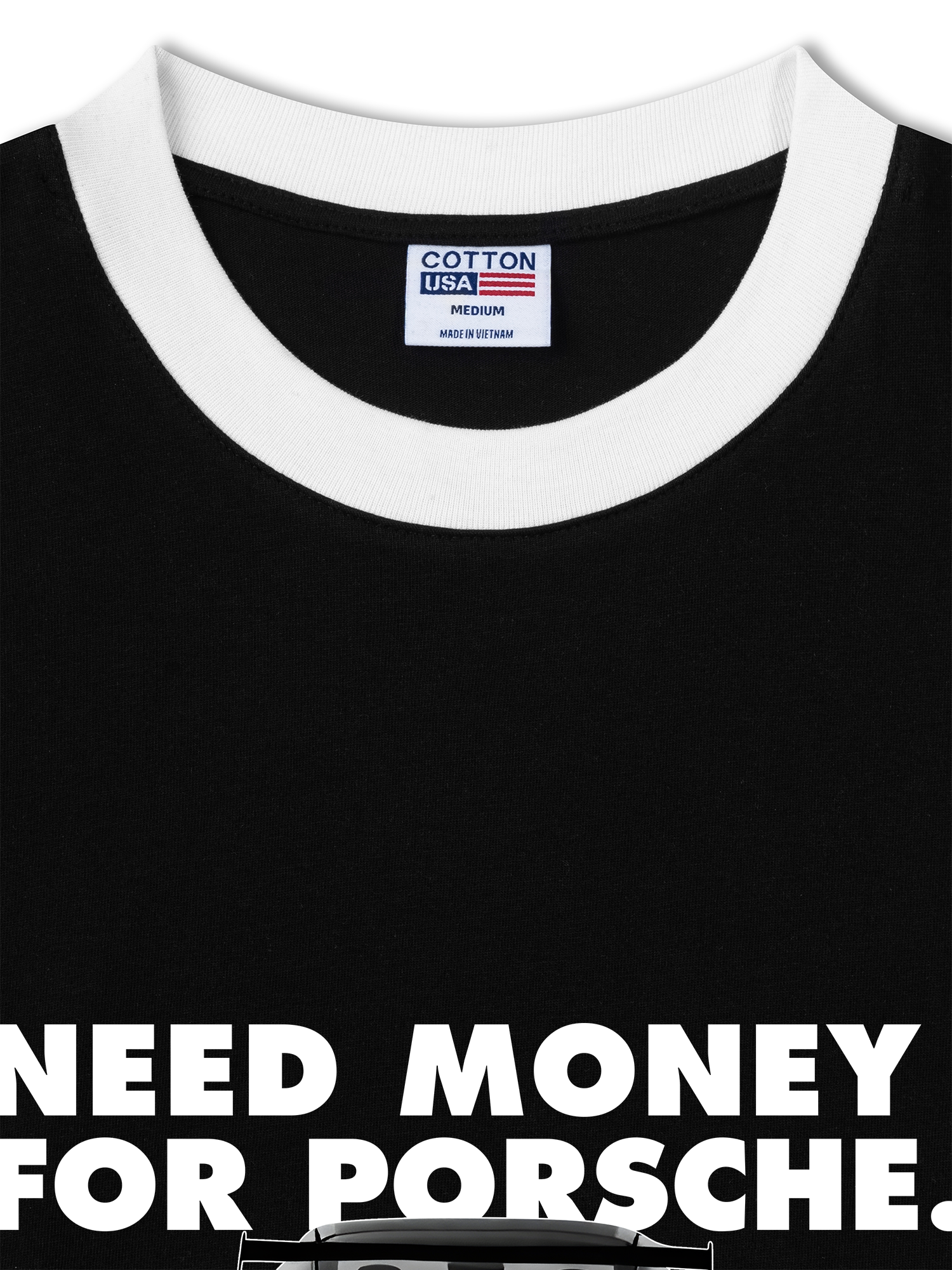 Áo Thun Ringer Relaxed Fit Porsche All Black 911 GT3RS