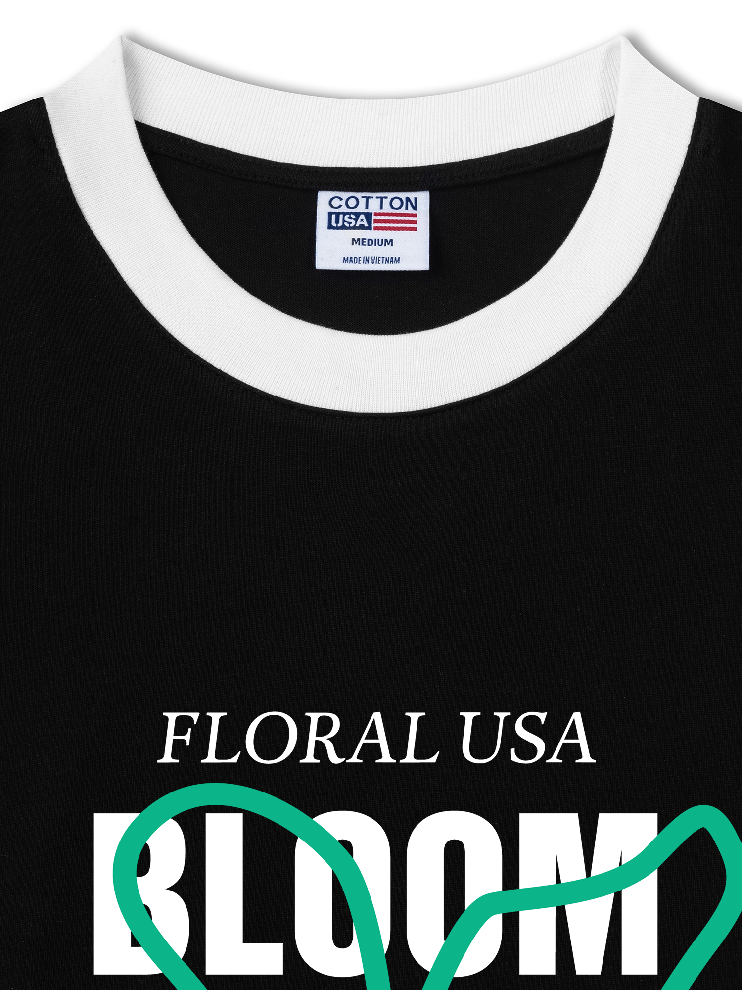 Áo Thun Ringer Relaxed Fit Floral Bloom Steady