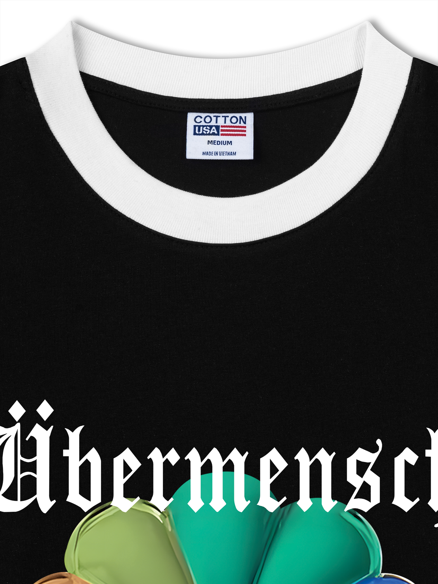 Áo Thun Ringer Relaxed Fit Floral Rainbow GD