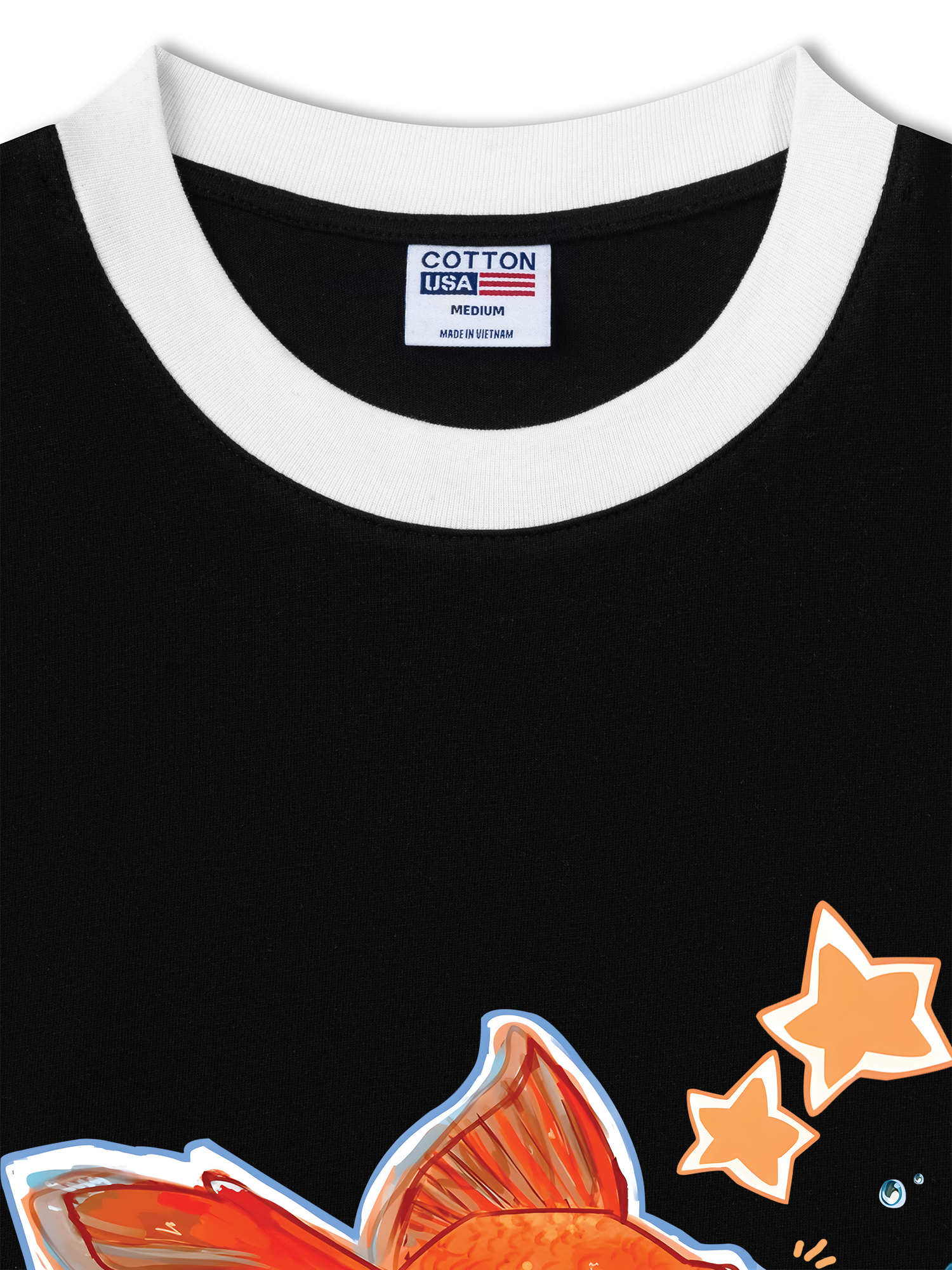 Áo Thun Ringer Relaxed Fit Tropical Goldfish