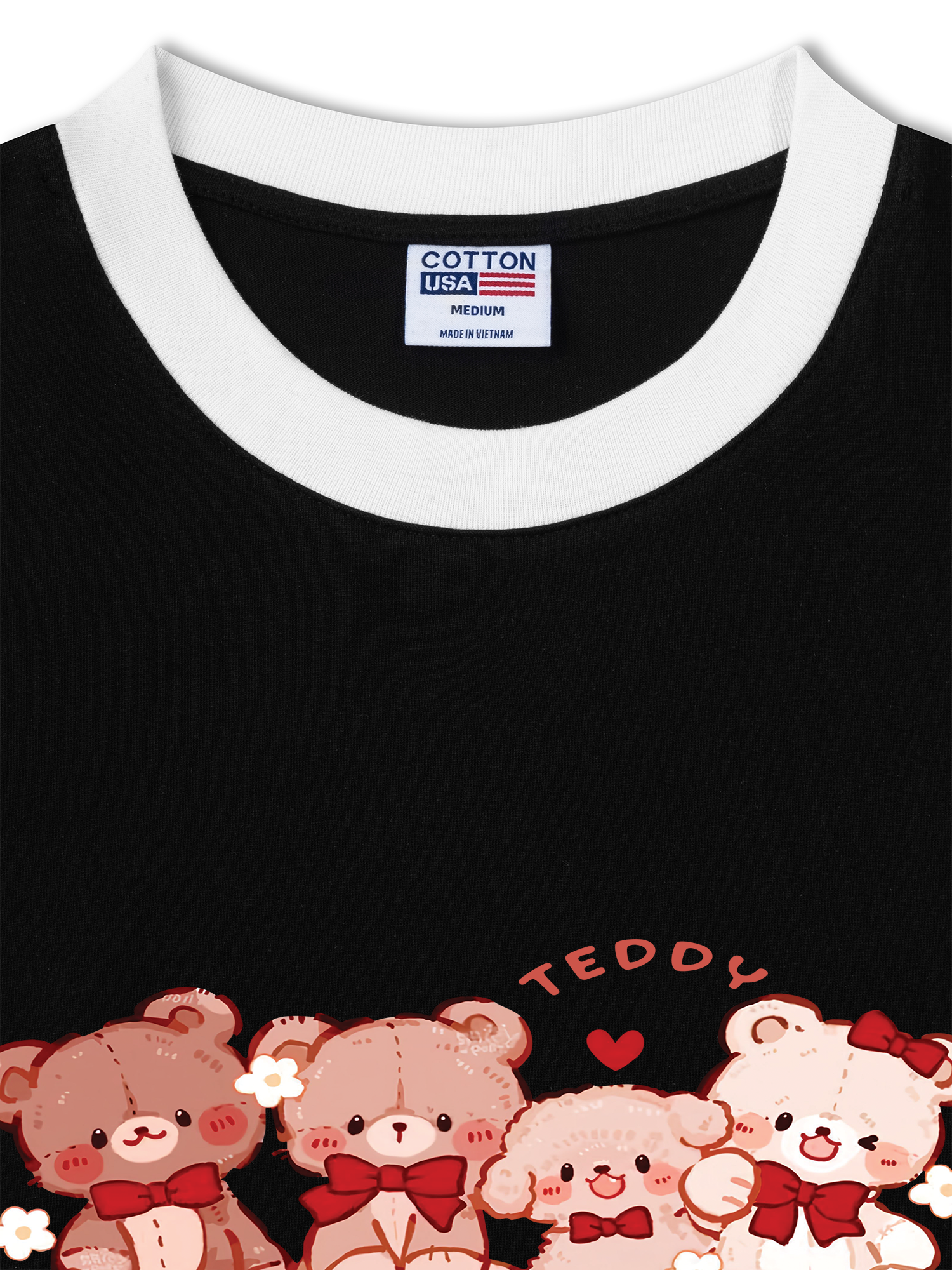 Áo Thun Ringer Relaxed Fit Sweet Teddy