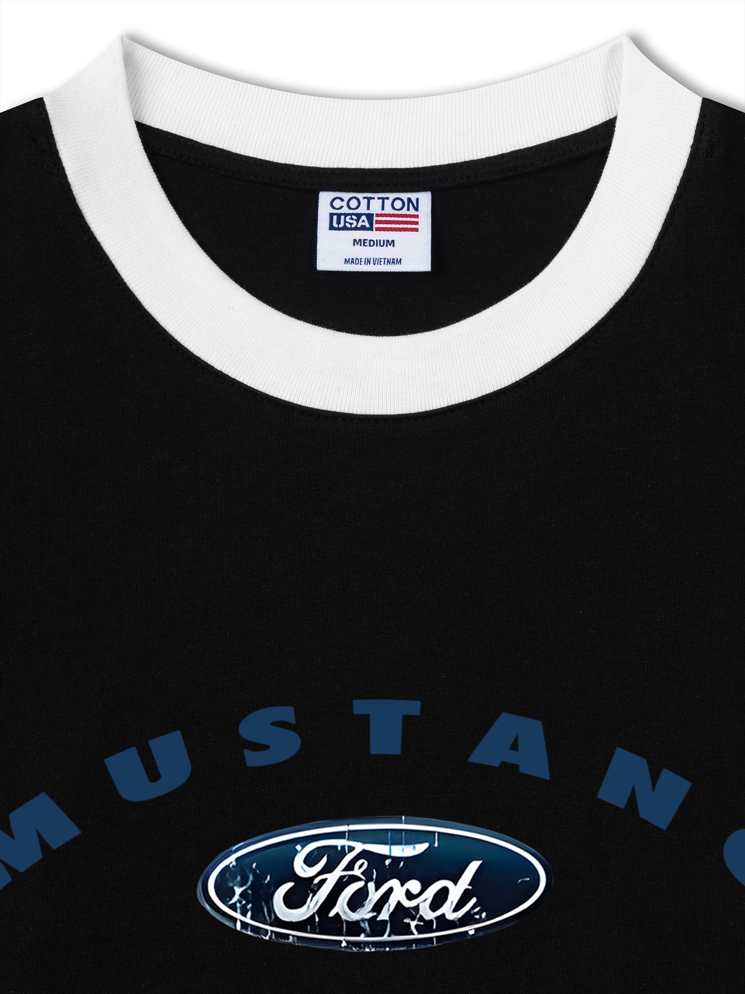 Áo Thun Ringer Relaxed Fit Mustang Ford Retro 90s