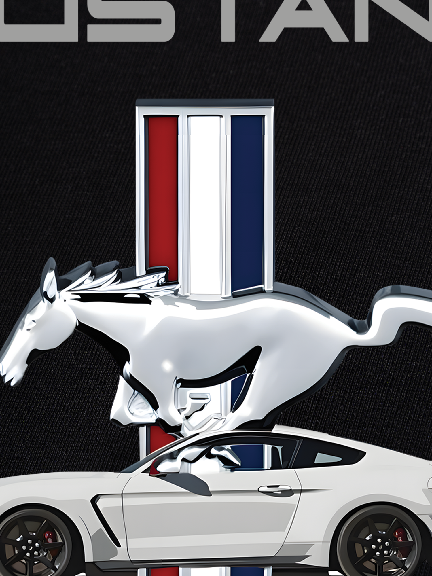 Áo Thun Ringer Relaxed Fit Mustang Silver Logo