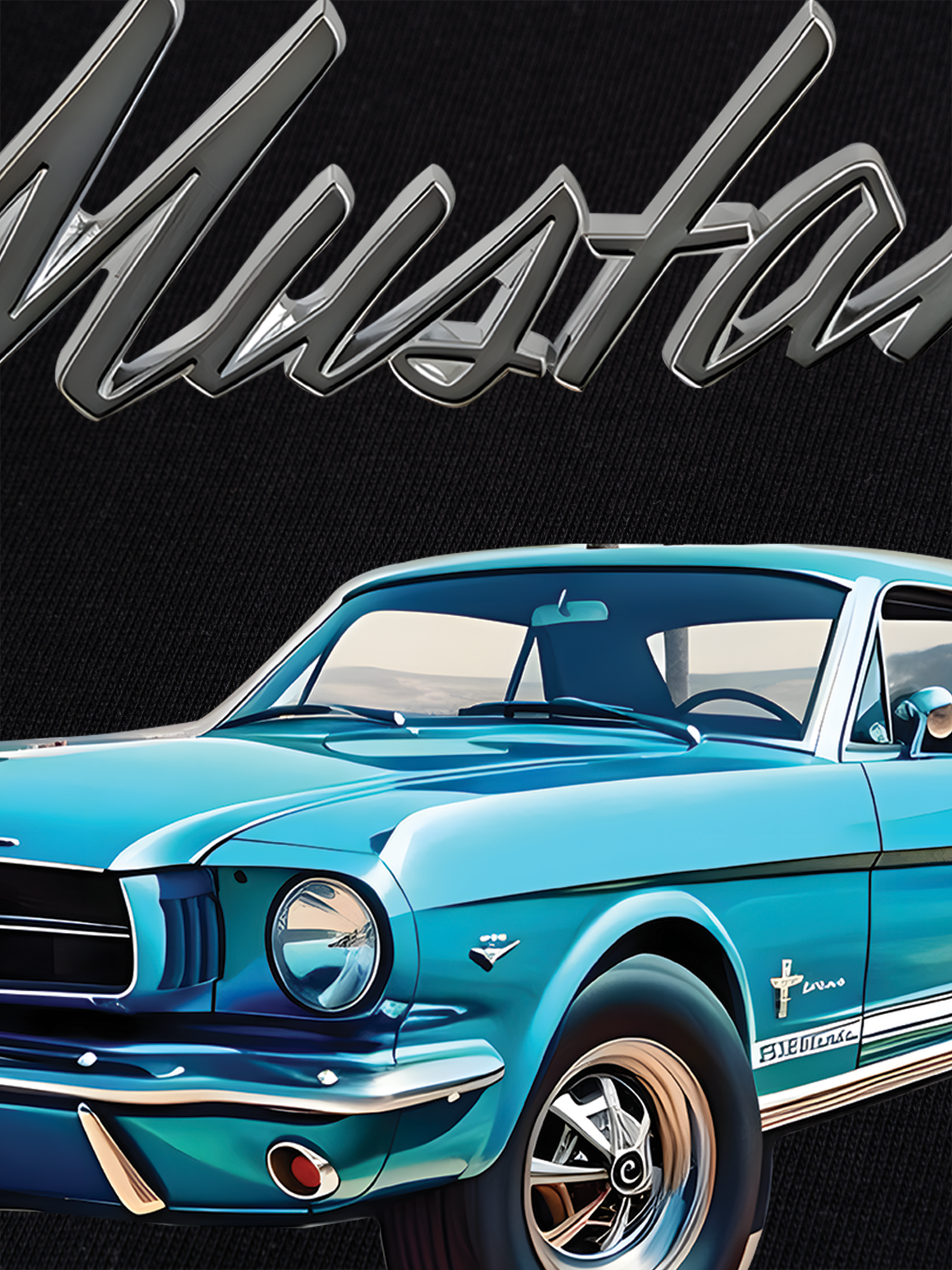 Áo Thun Ringer Relaxed Fit Mustang Blue Retro