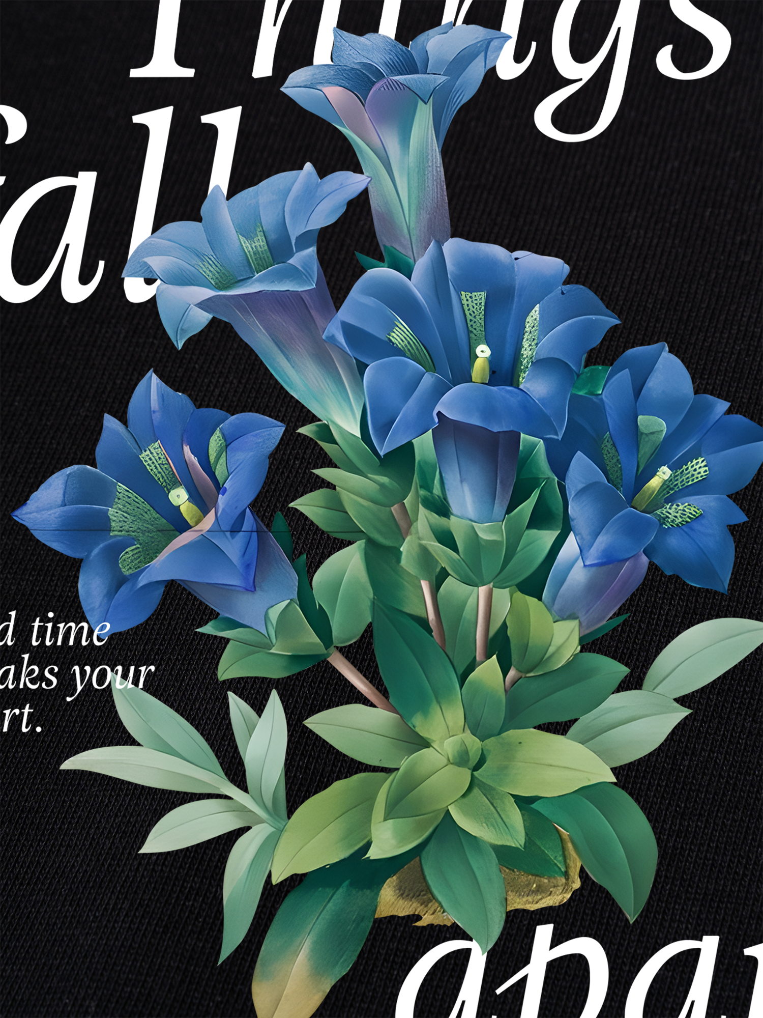 Áo Thun Ringer Relaxed Fit Floral Things Fall Apart