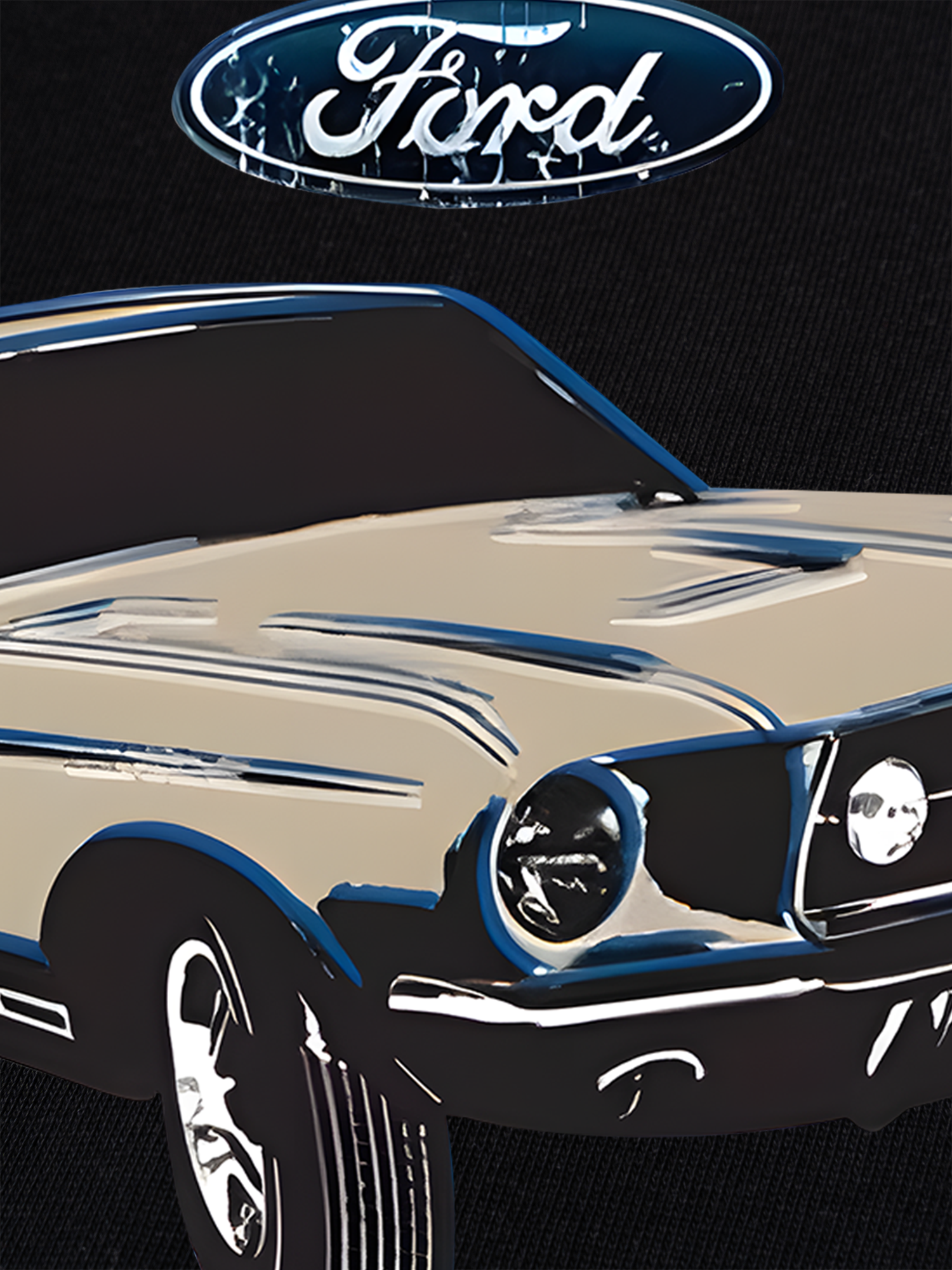 Áo Thun Ringer Relaxed Fit Mustang Ford Retro 90s