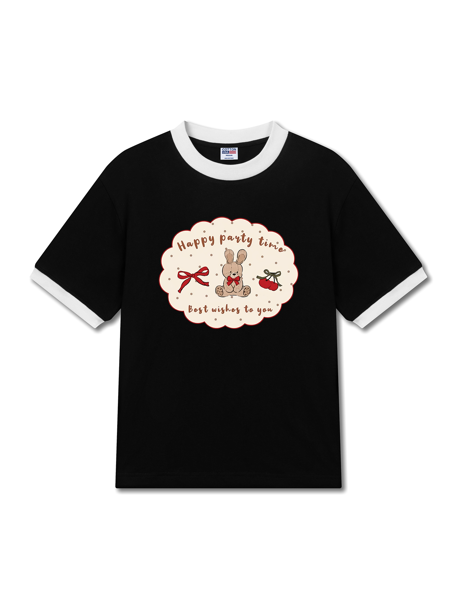 Áo Thun Ringer Relaxed Fit Happy Party Time