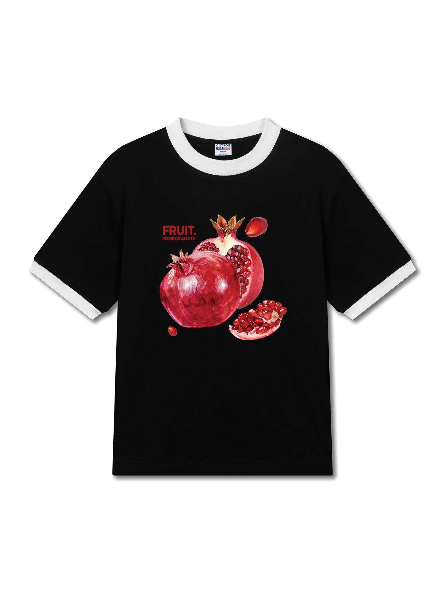 Áo Thun Ringer Relaxed Fit Tropical Pomegranate