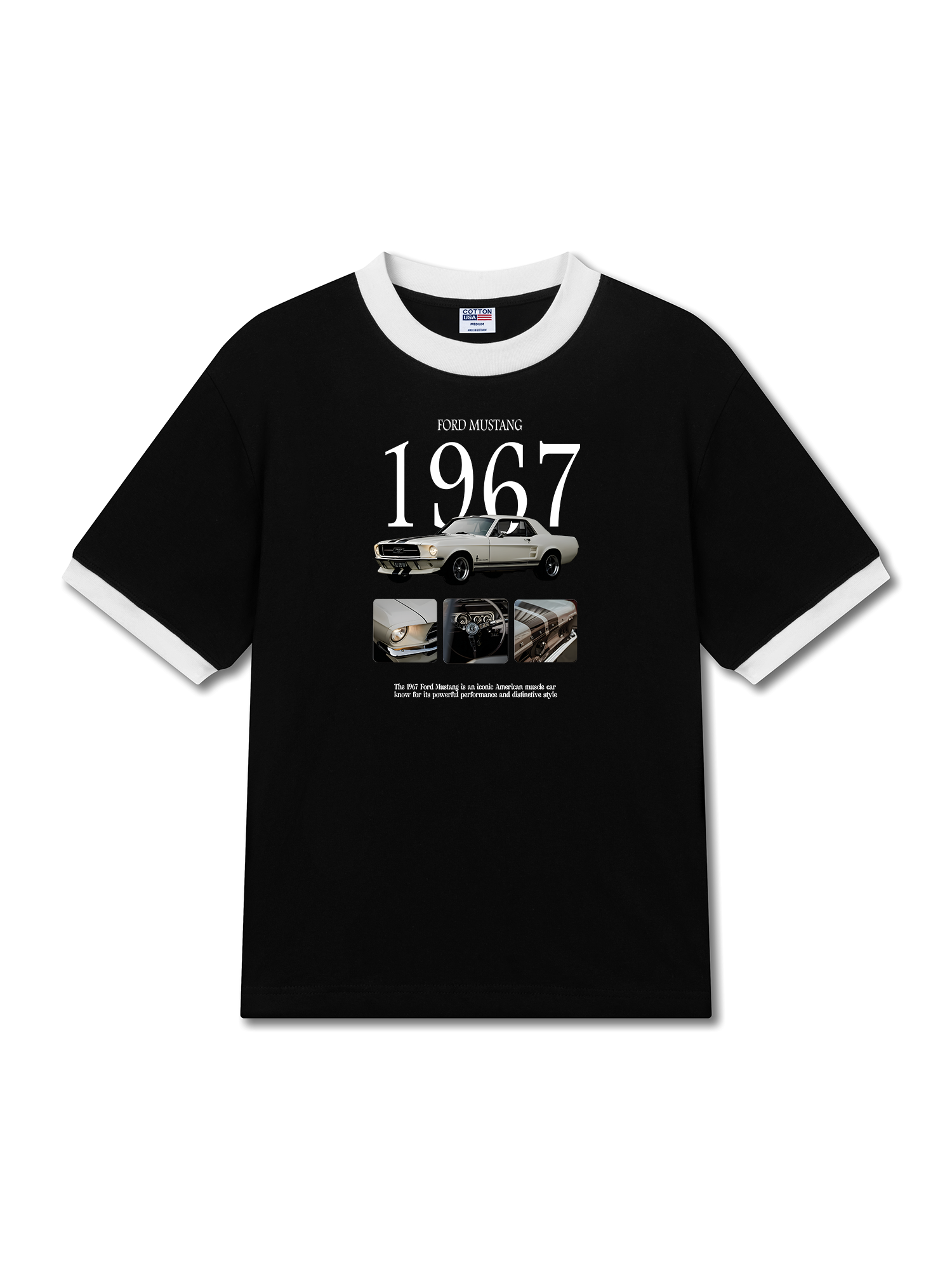 Áo Thun Ringer Relaxed Fit Mustang 1967