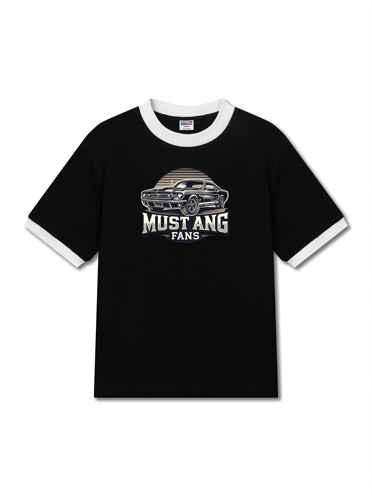 Áo Thun Ringer Relaxed Fit Mustang Fans