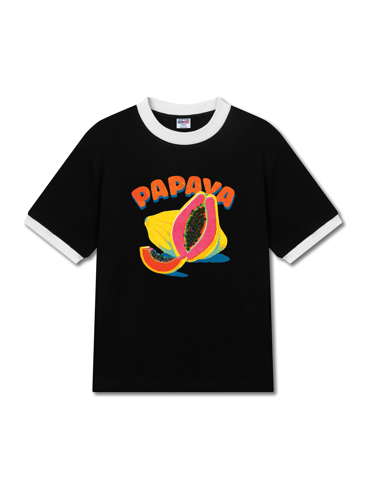 Áo Thun Ringer Relaxed Fit Tropical Papaya