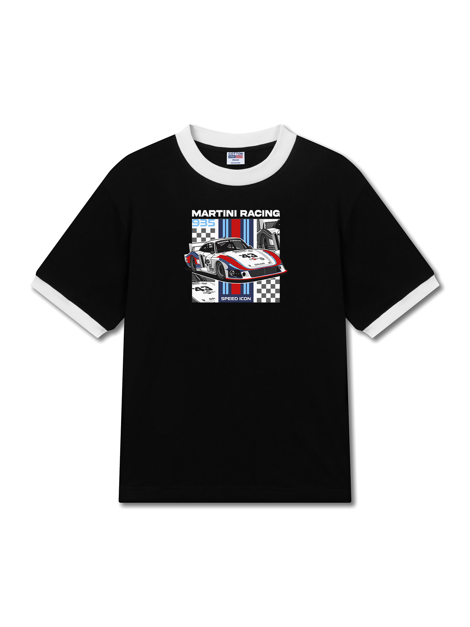 Áo Thun Ringer Relaxed Fit Porsche 935 Martini Racing