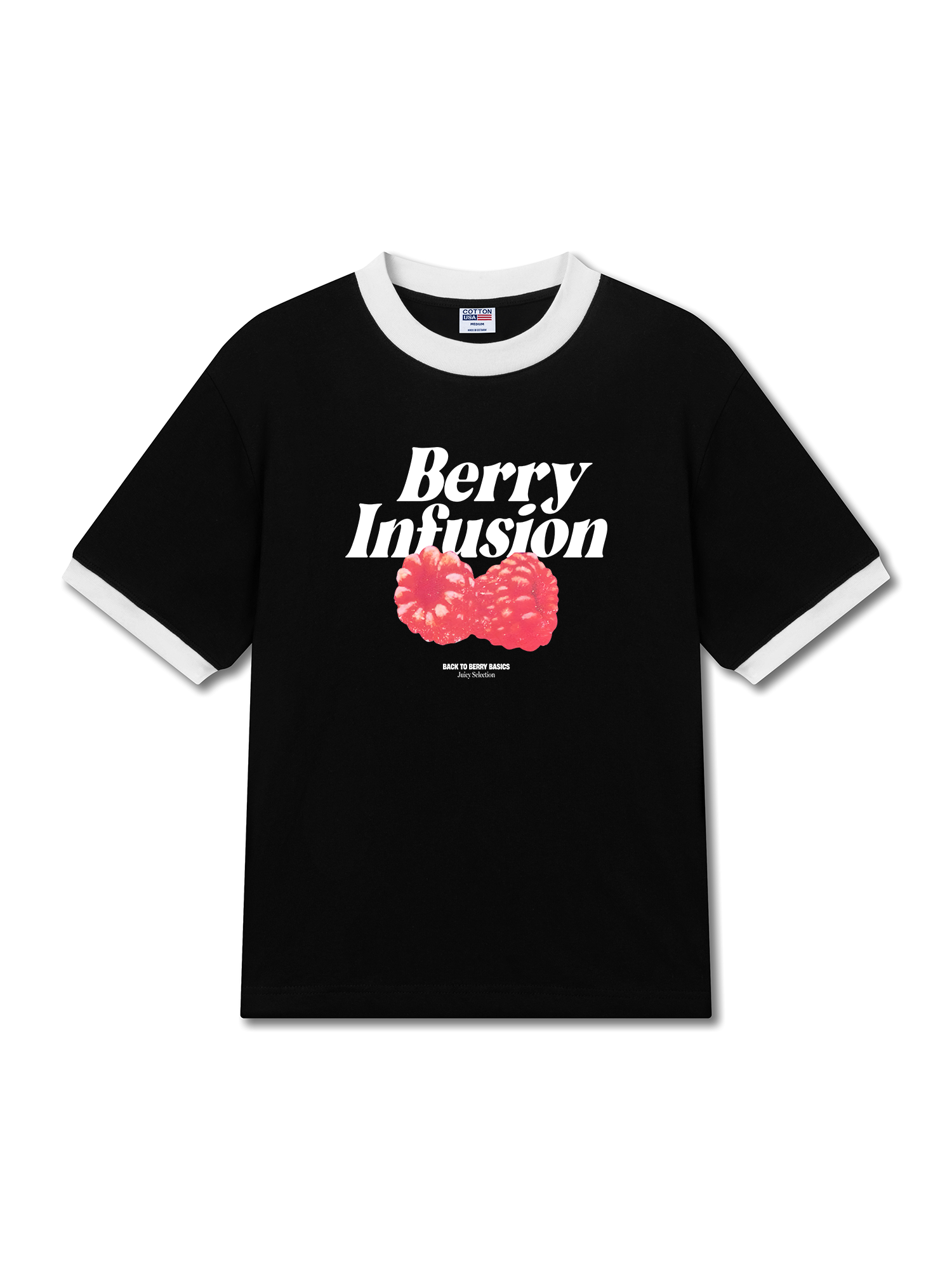 Áo Thun Ringer Relaxed Fit Tropical Berry Infusion