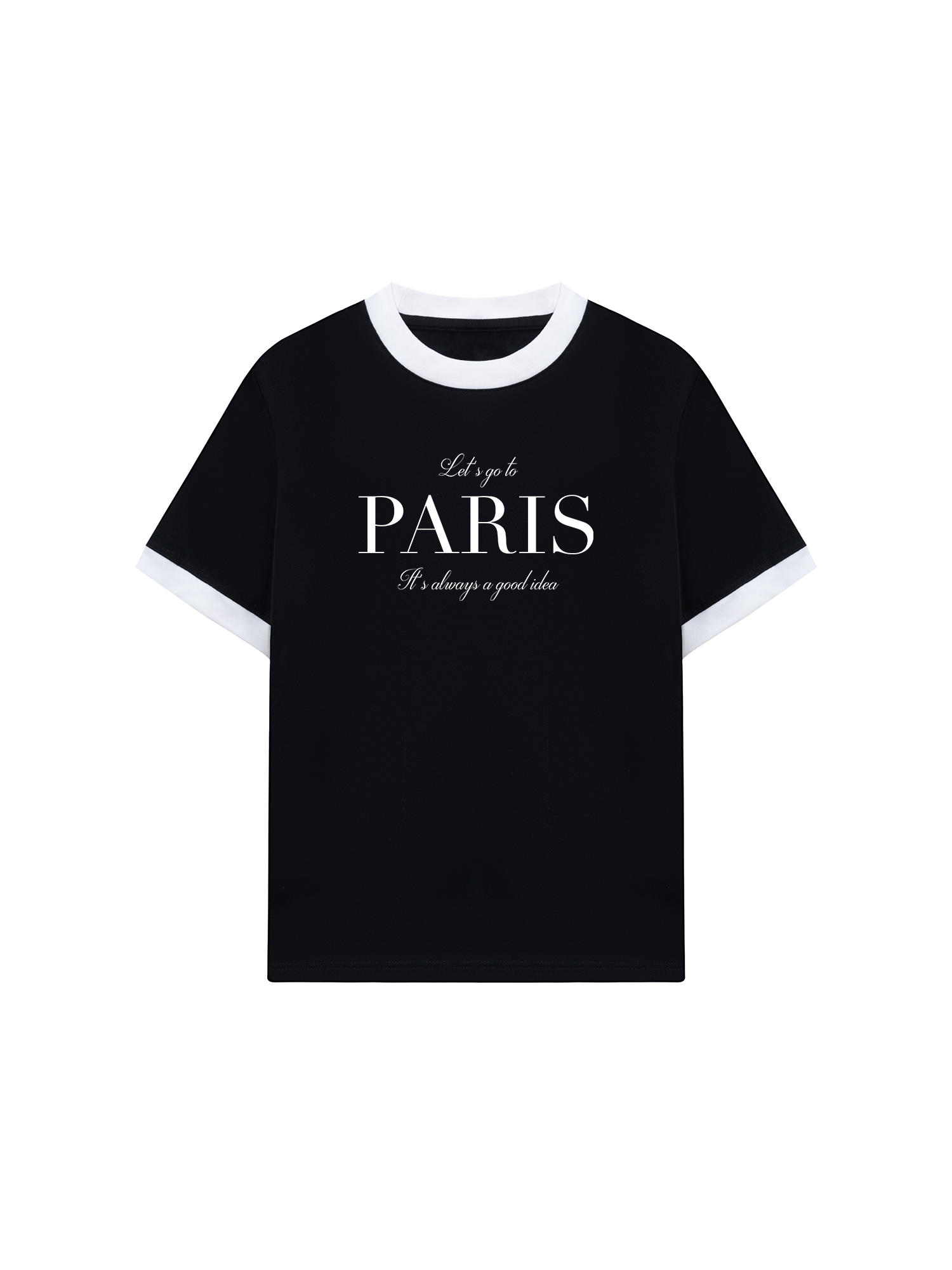 Áo Thun Ringer Relaxed Fit City Let's go to Paris