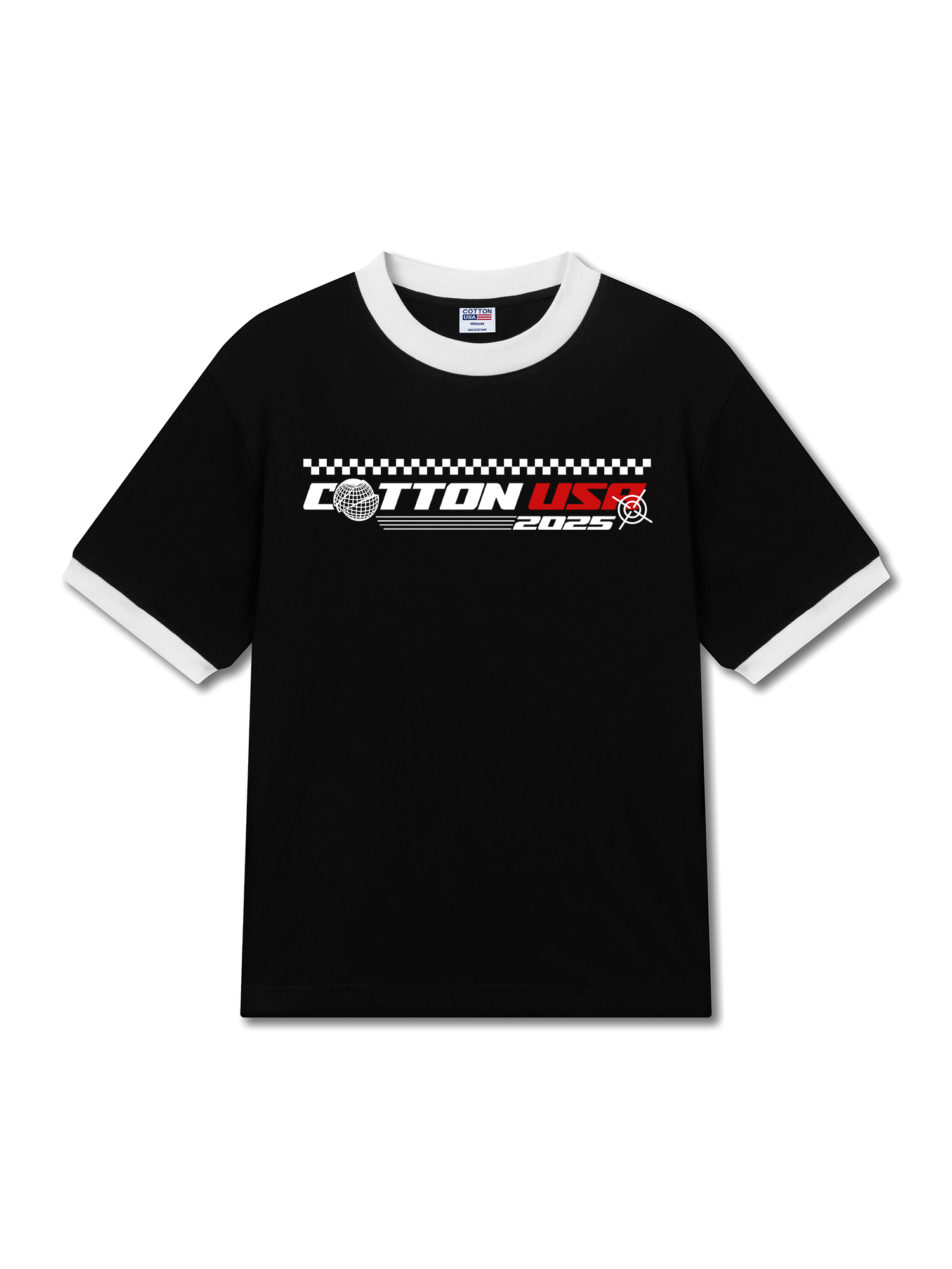 Áo Thun Ringer Relaxed Fit USA Target Mode