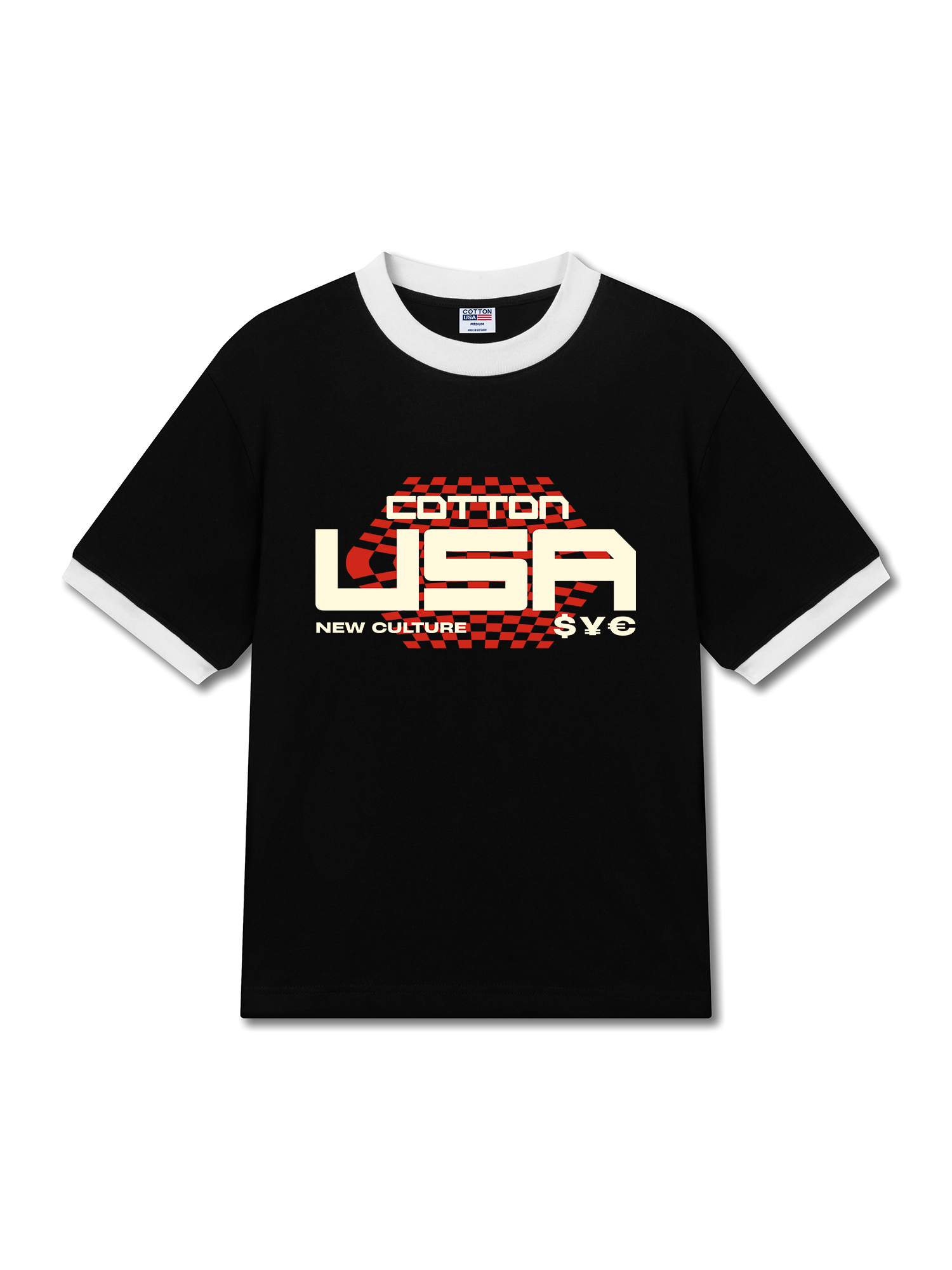 Áo Thun Ringer Relaxed Fit USA New Culture