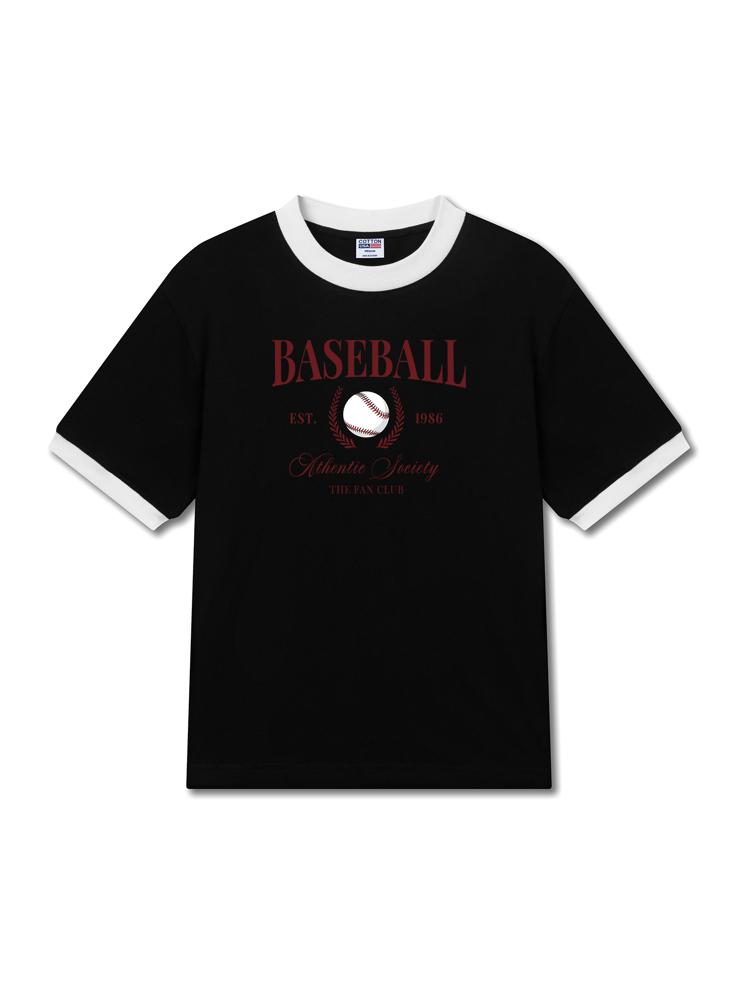Áo Thun Ringer Relaxed Fit Baseball Fan Club