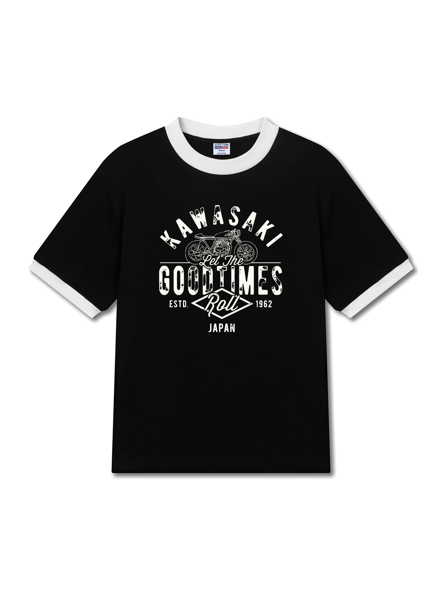 Áo Thun Ringer Relaxed Fit Kawasaki Let The Good Times