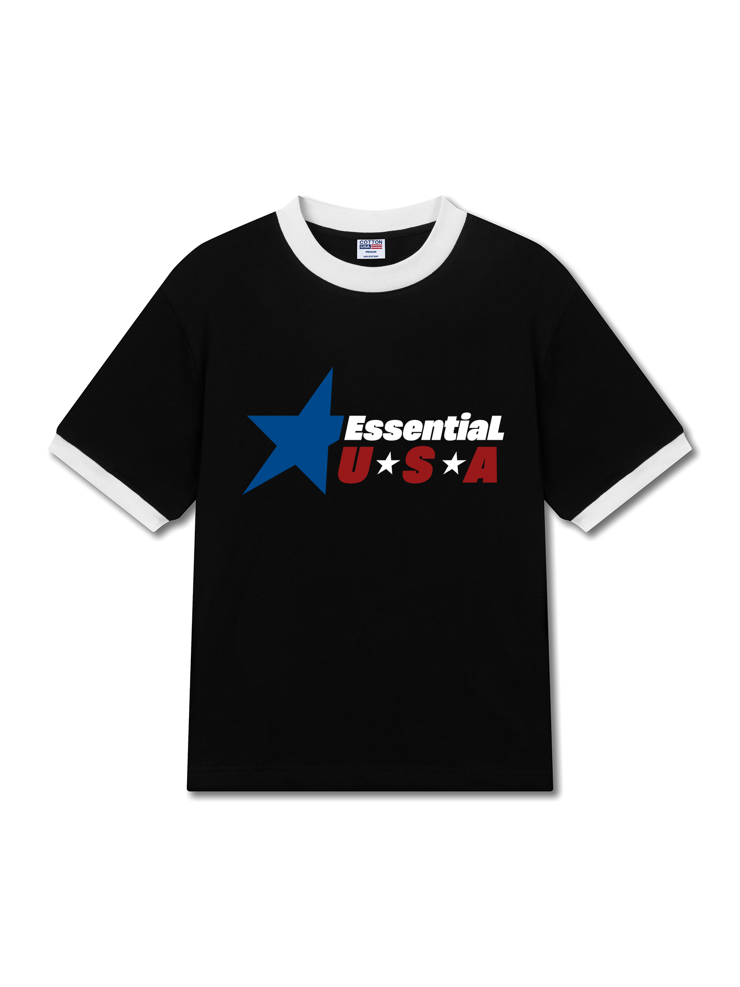 Áo Thun Ringer Relaxed Fit USA Essential Prime