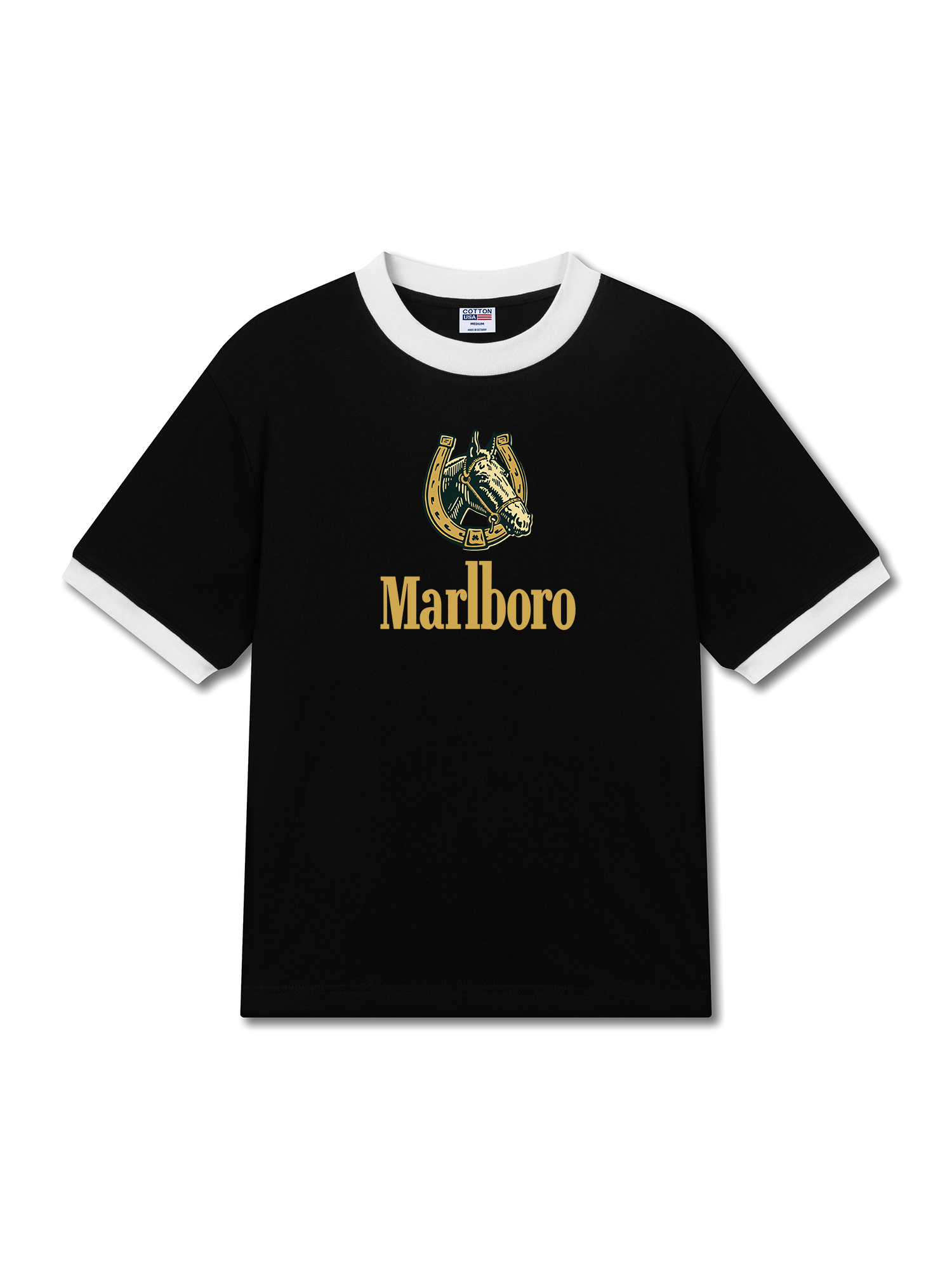 Áo Thun Ringer Relaxed Fit Marlboro Horse Shoe