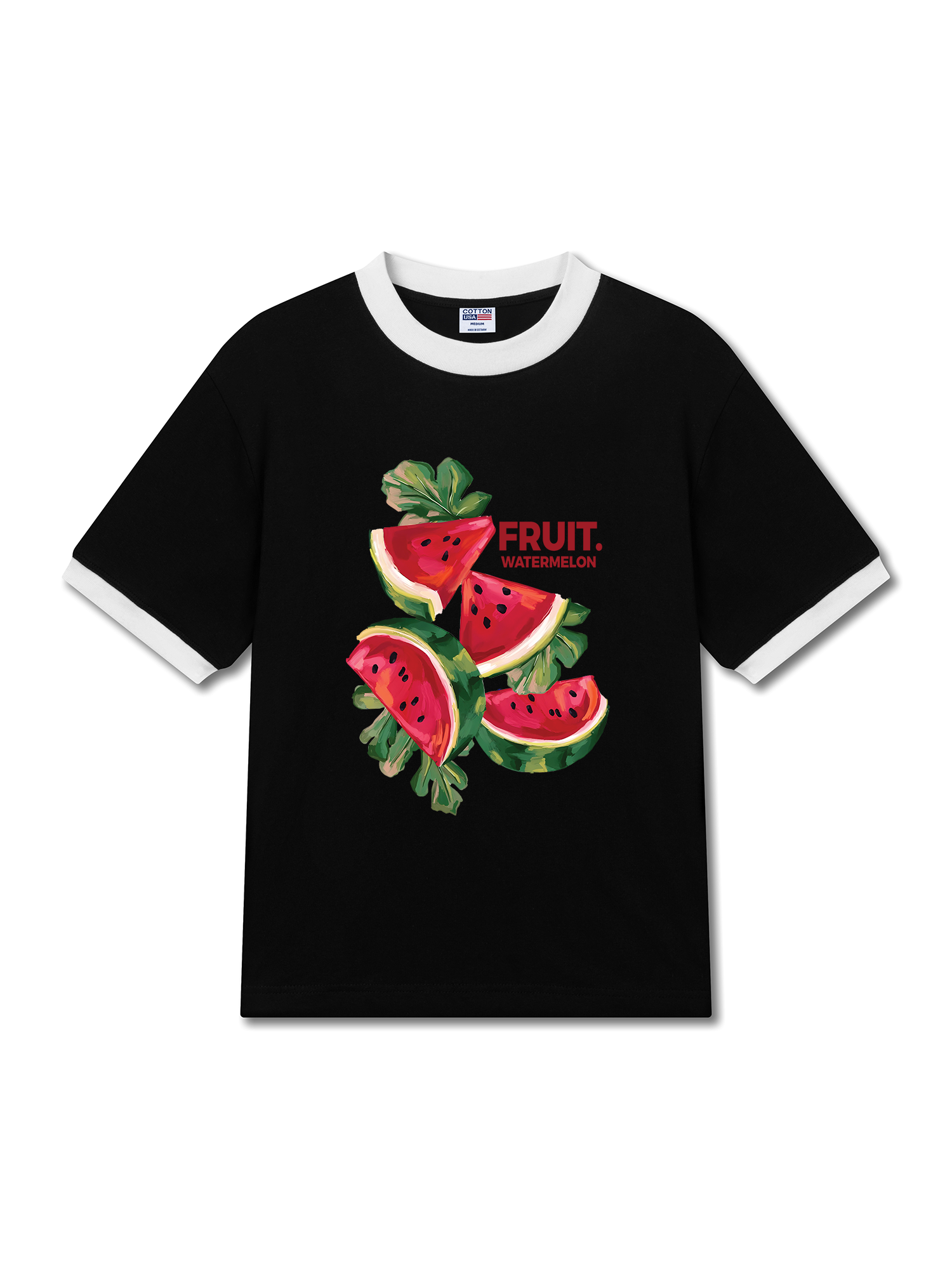 Áo Thun Ringer Relaxed Fit Tropical Watermelon