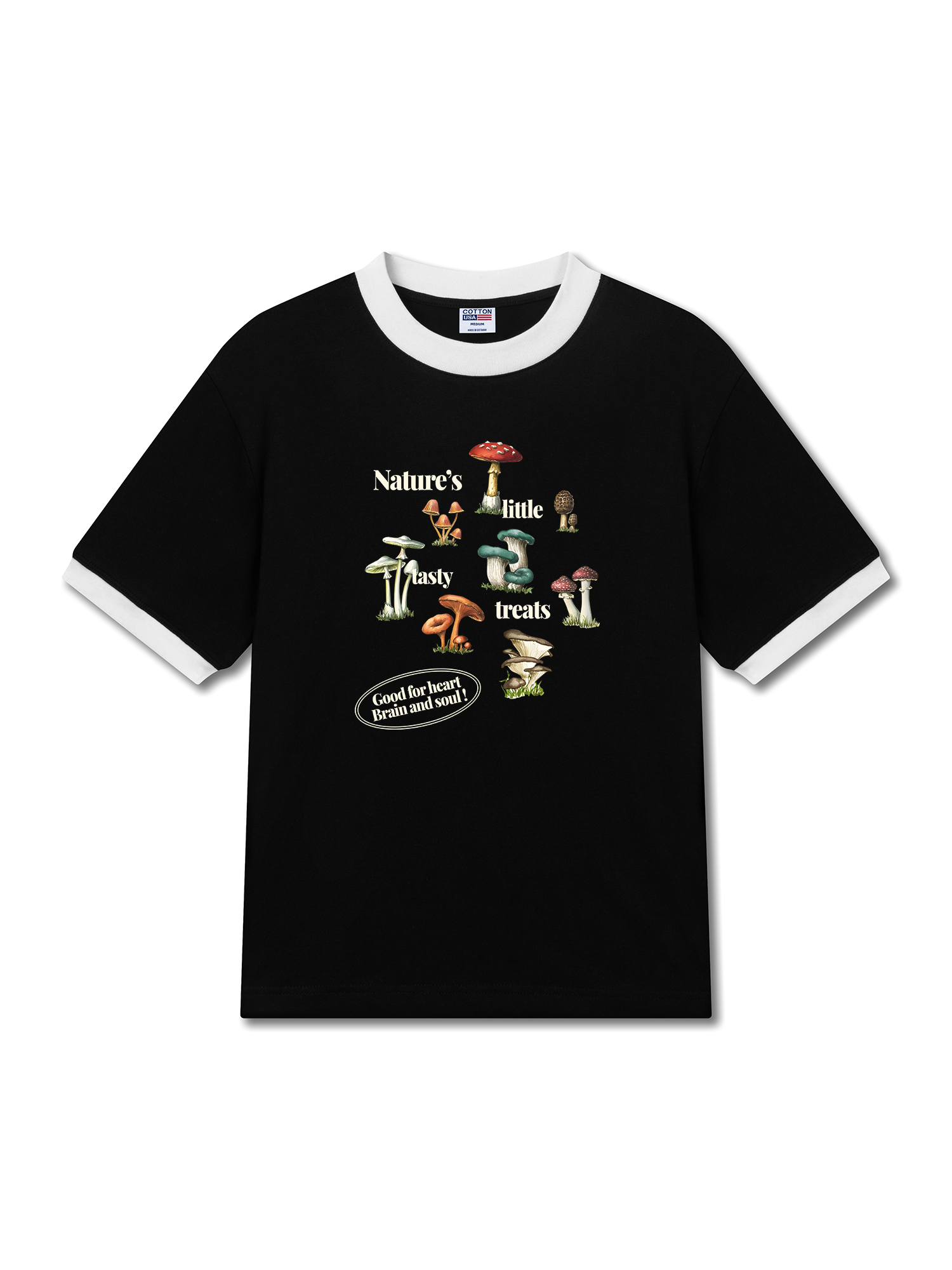 Áo Thun Ringer Relaxed Fit Tropical Mushroom Fungi