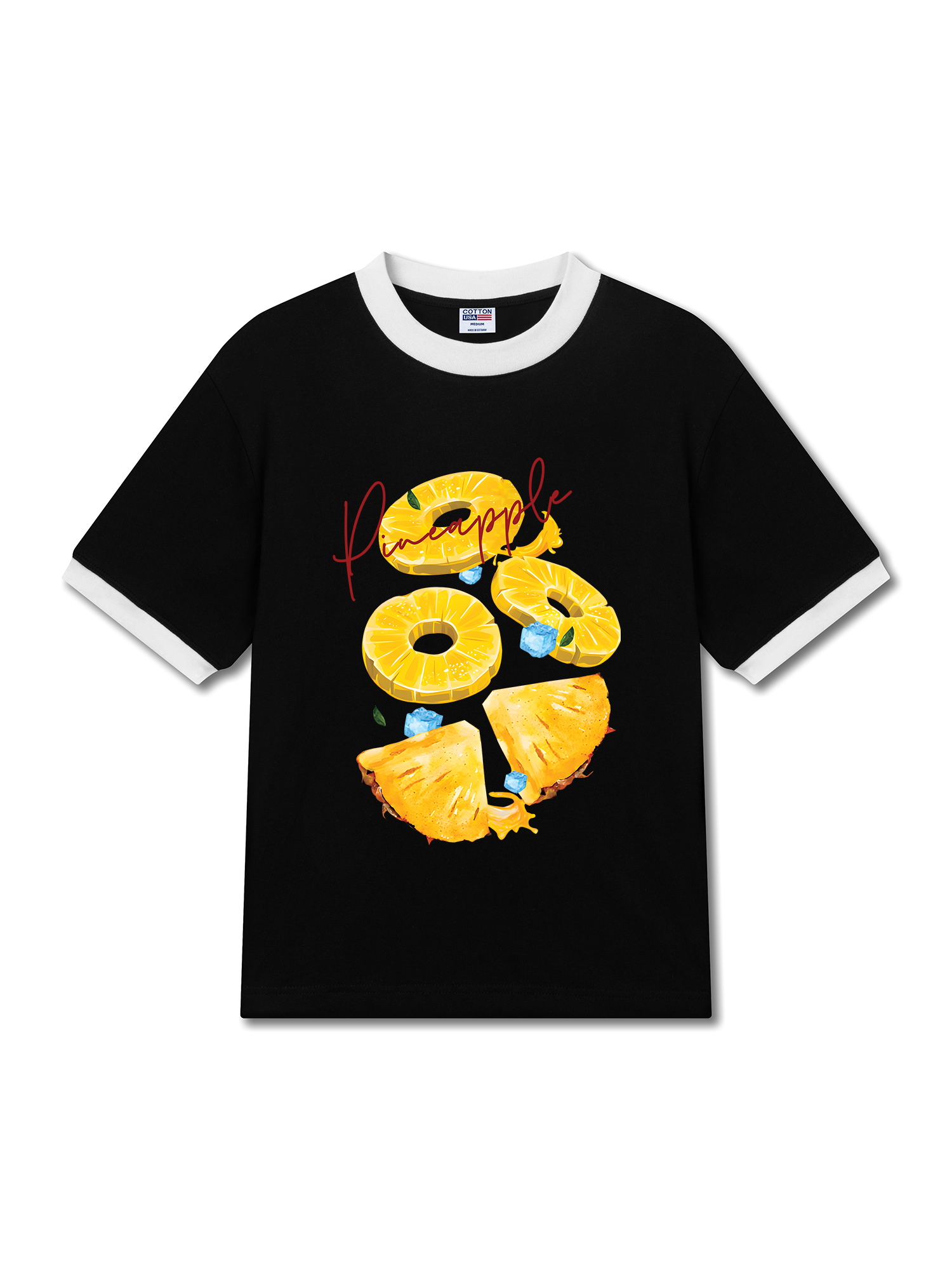 Áo Thun Ringer Relaxed Fit Tropical Pinapple