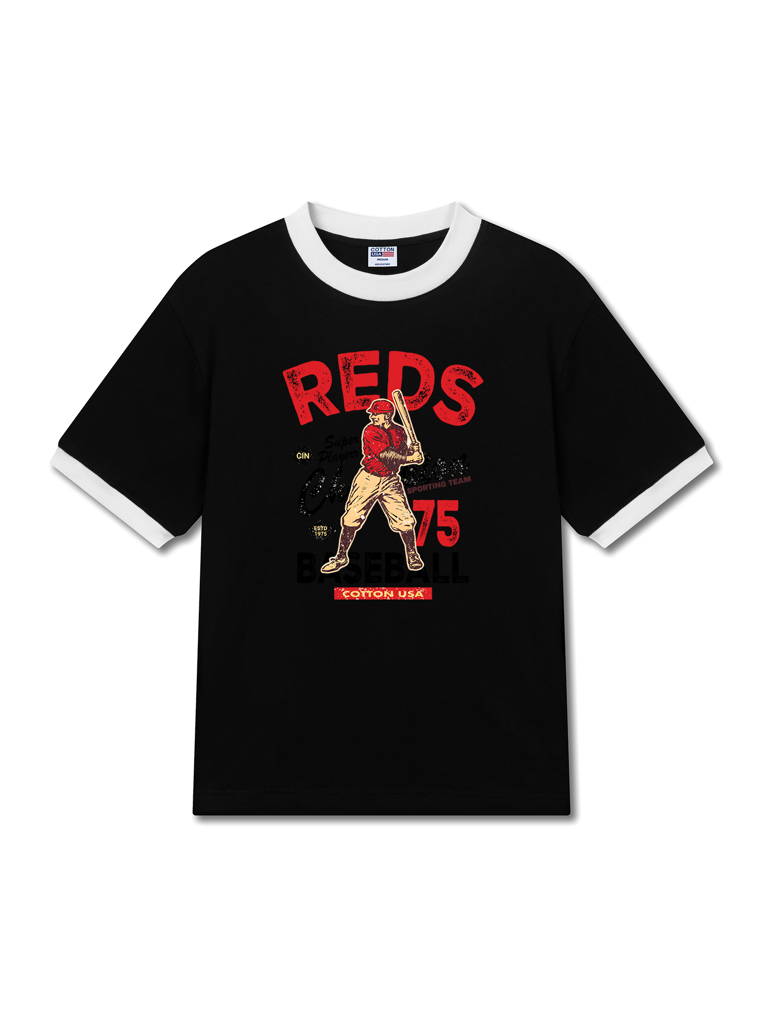 Áo Thun Ringer Relaxed Fit Baseball Super Player