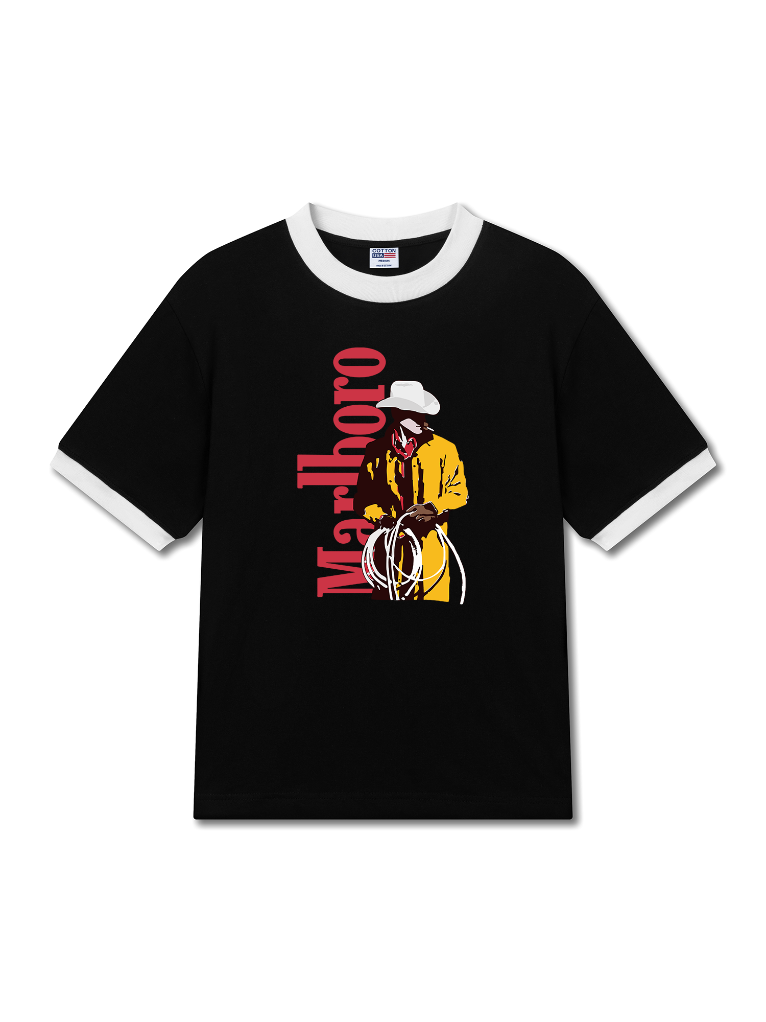 Áo Thun Ringer Relaxed Fit Marlboro Golden Cow Boy