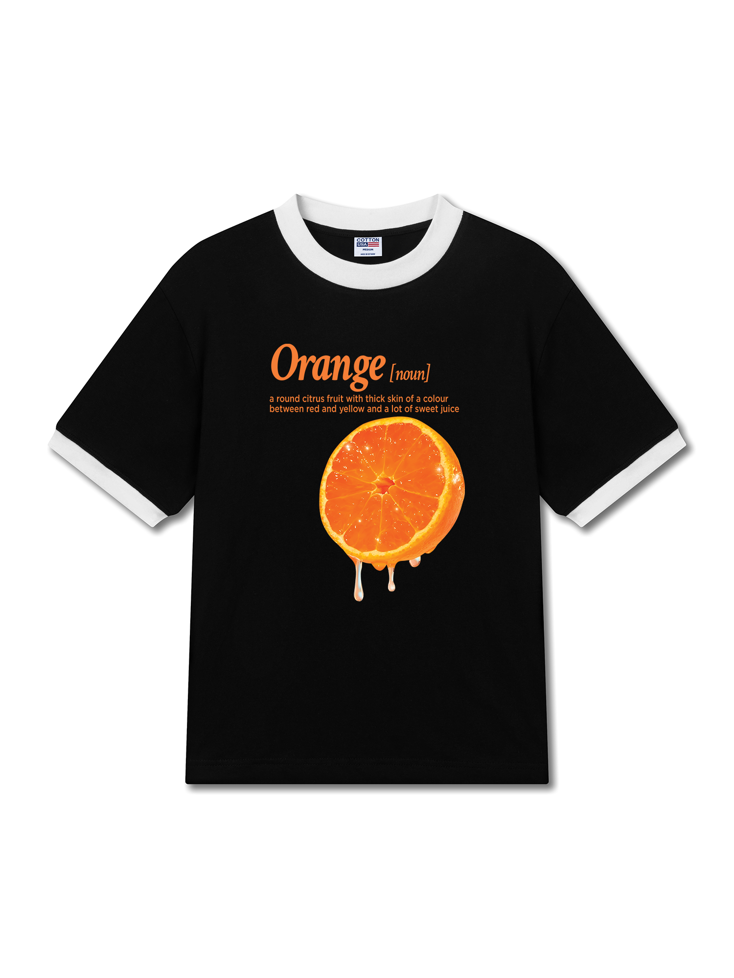 Áo Thun Ringer Relaxed Fit Tropical Orange