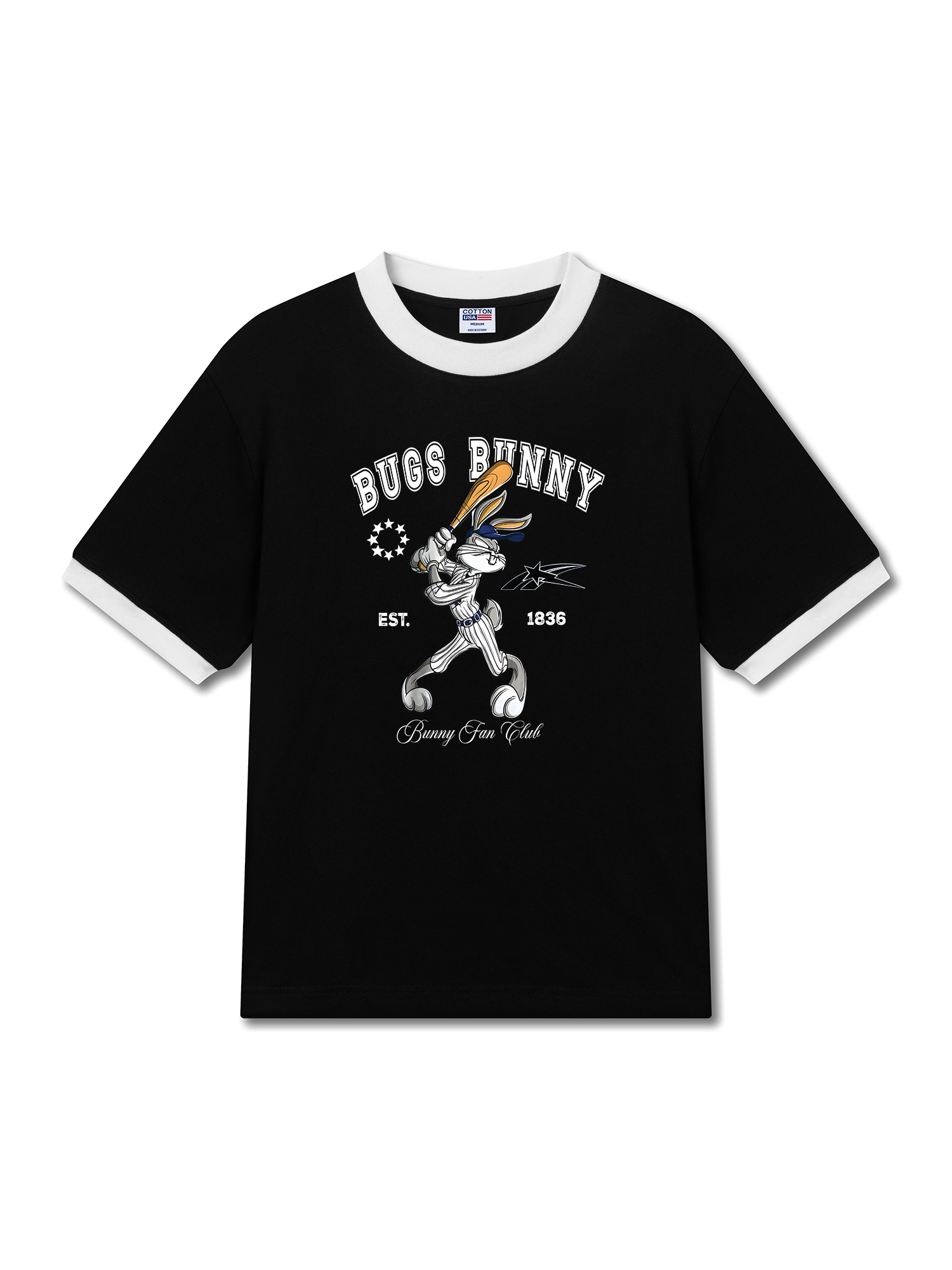 Áo Thun Ringer Relaxed Fit Baseball Bugs Bunny