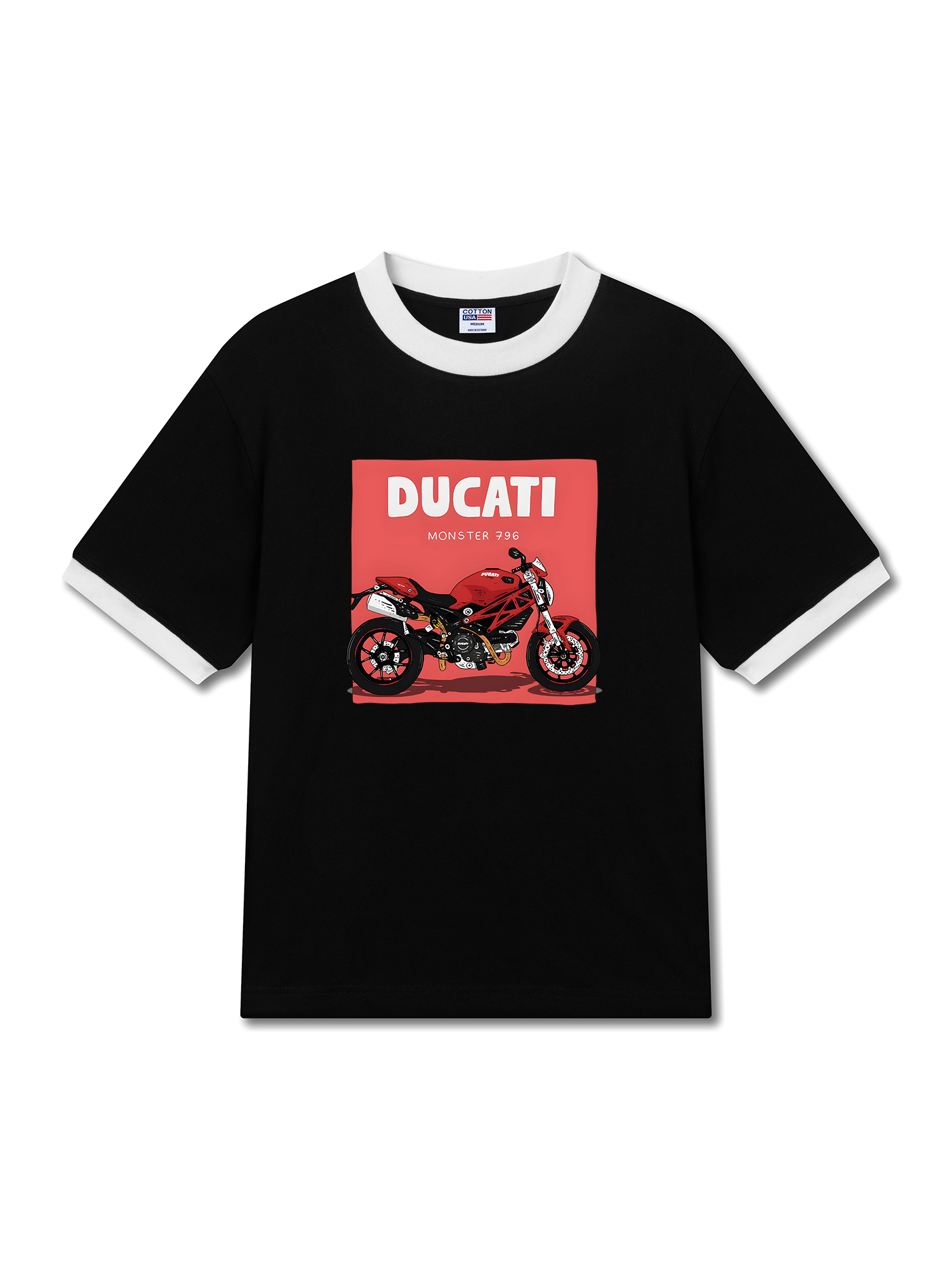 Áo Thun Ringer Relaxed Fit Ducati Monster 796