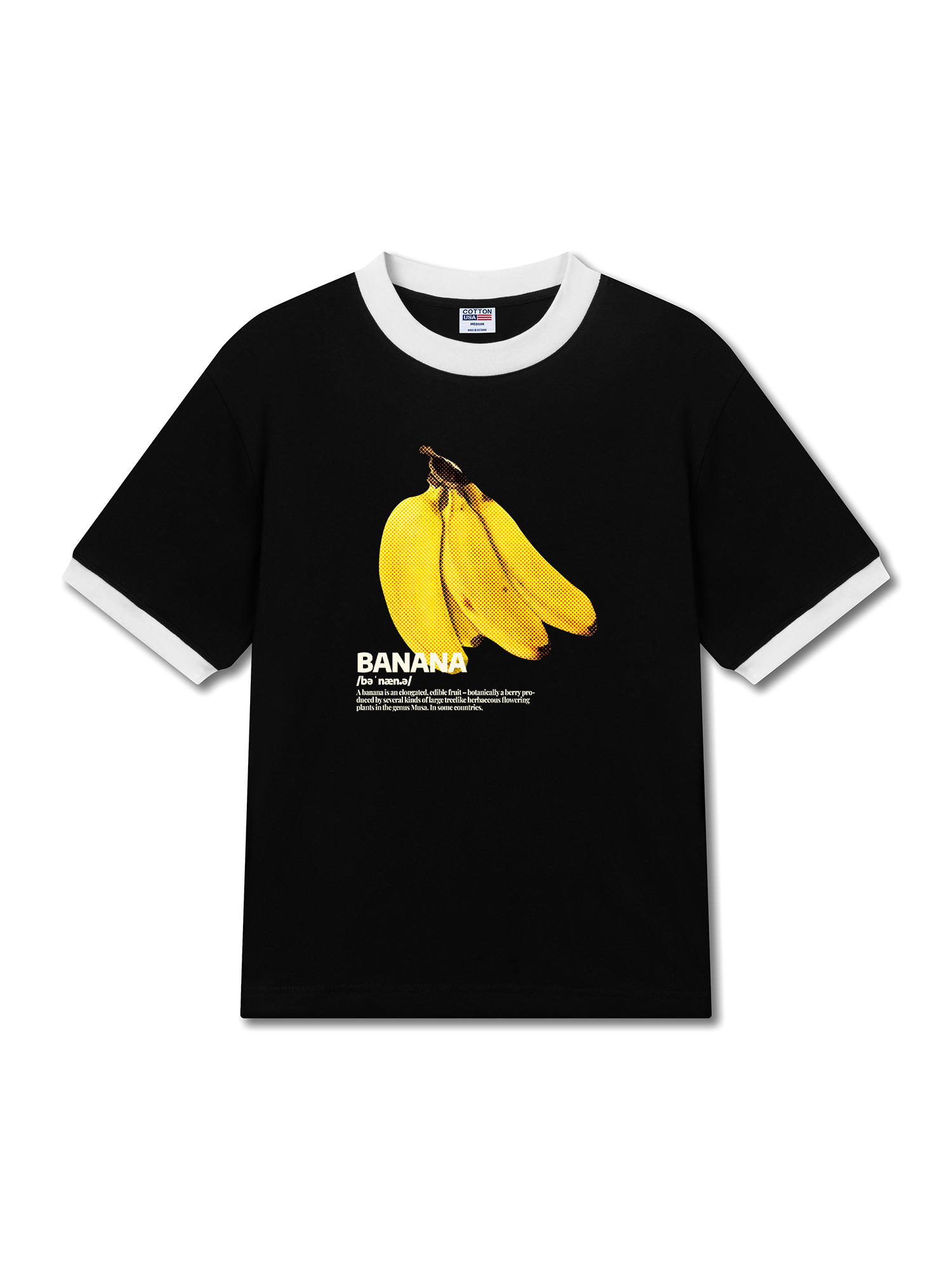 Áo Thun Ringer Relaxed Fit Tropical Banana Retro