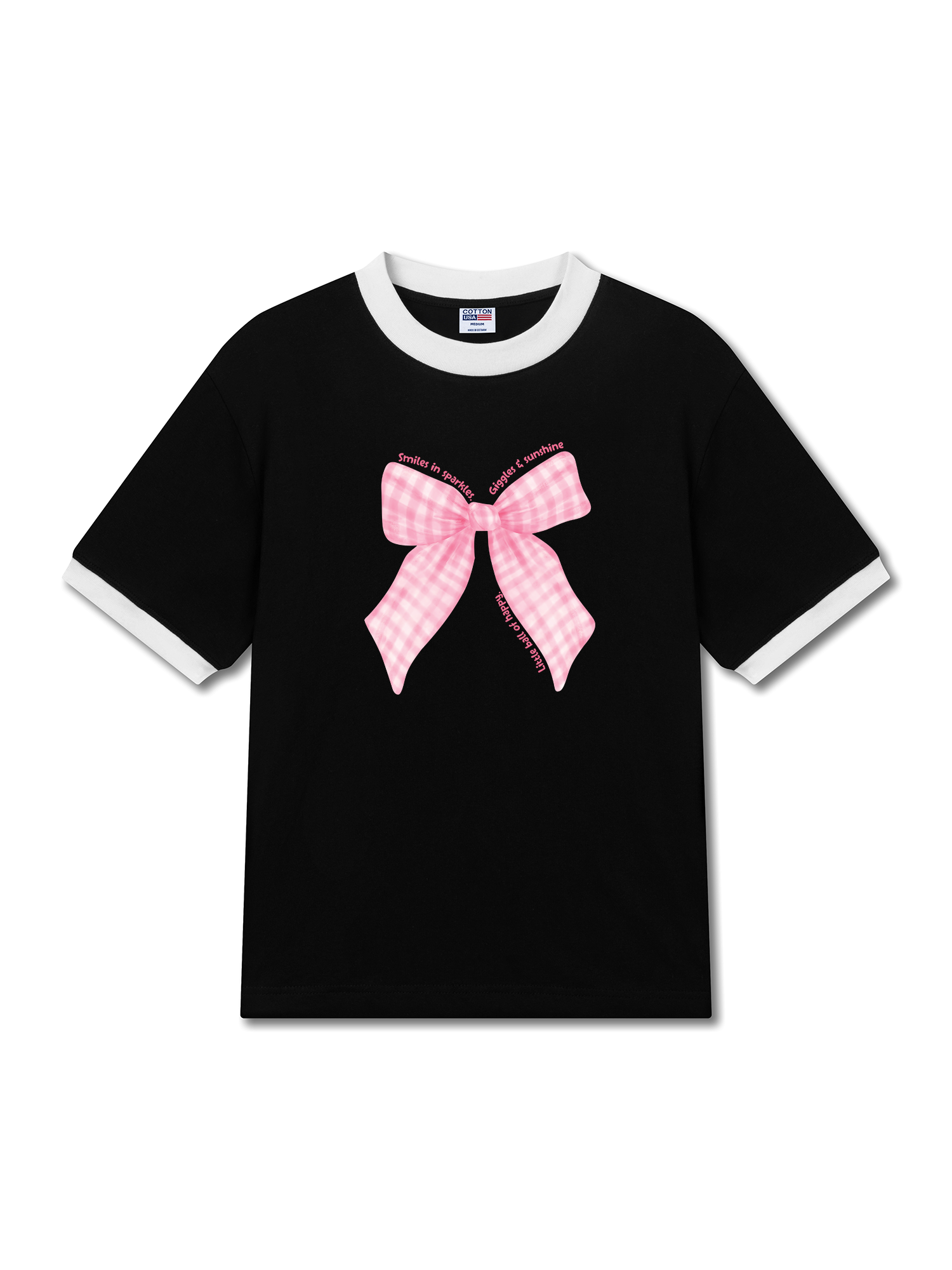 Áo Thun Ringer Relaxed Fit Pink Ribbon