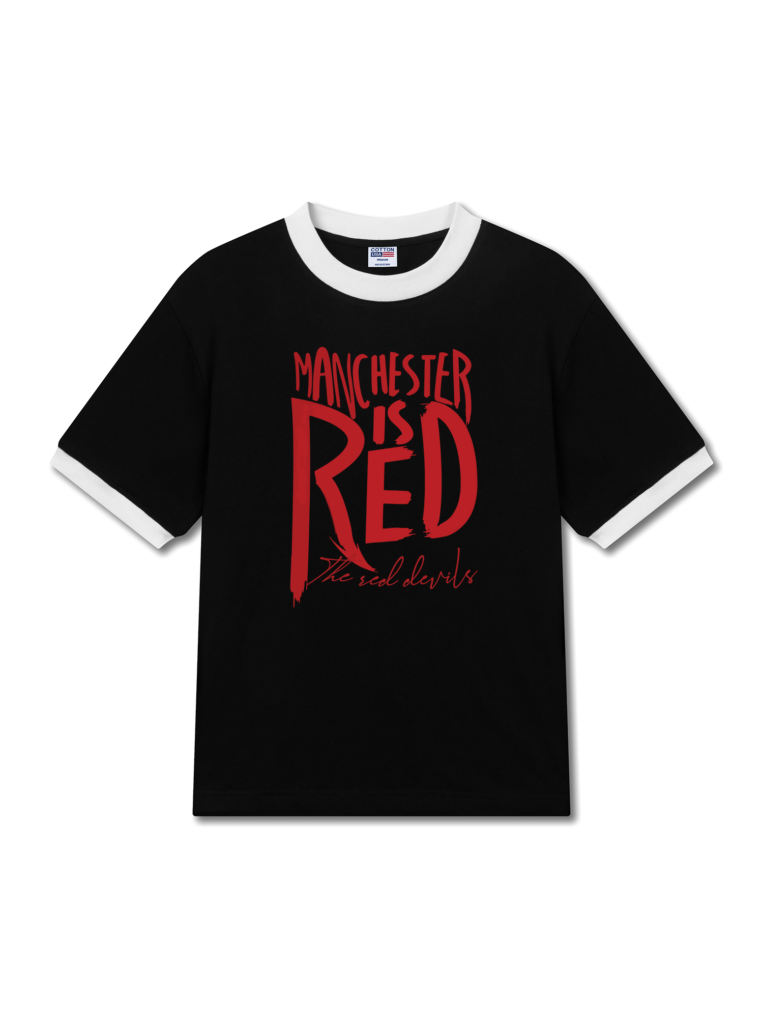 Áo Thun Ringer Relaxed Fit Manchester is Red
