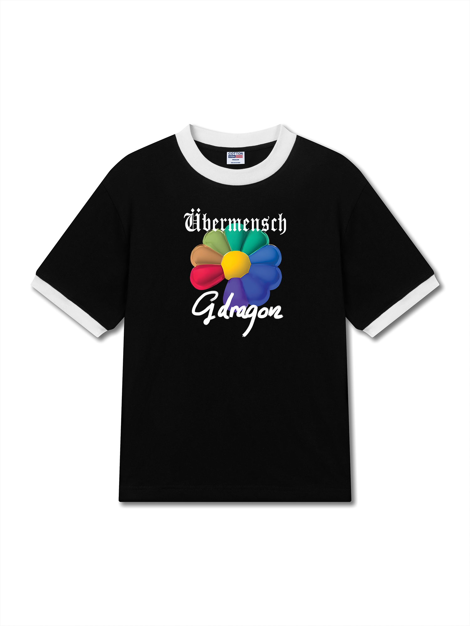 Áo Thun Ringer Relaxed Fit Floral Rainbow GD