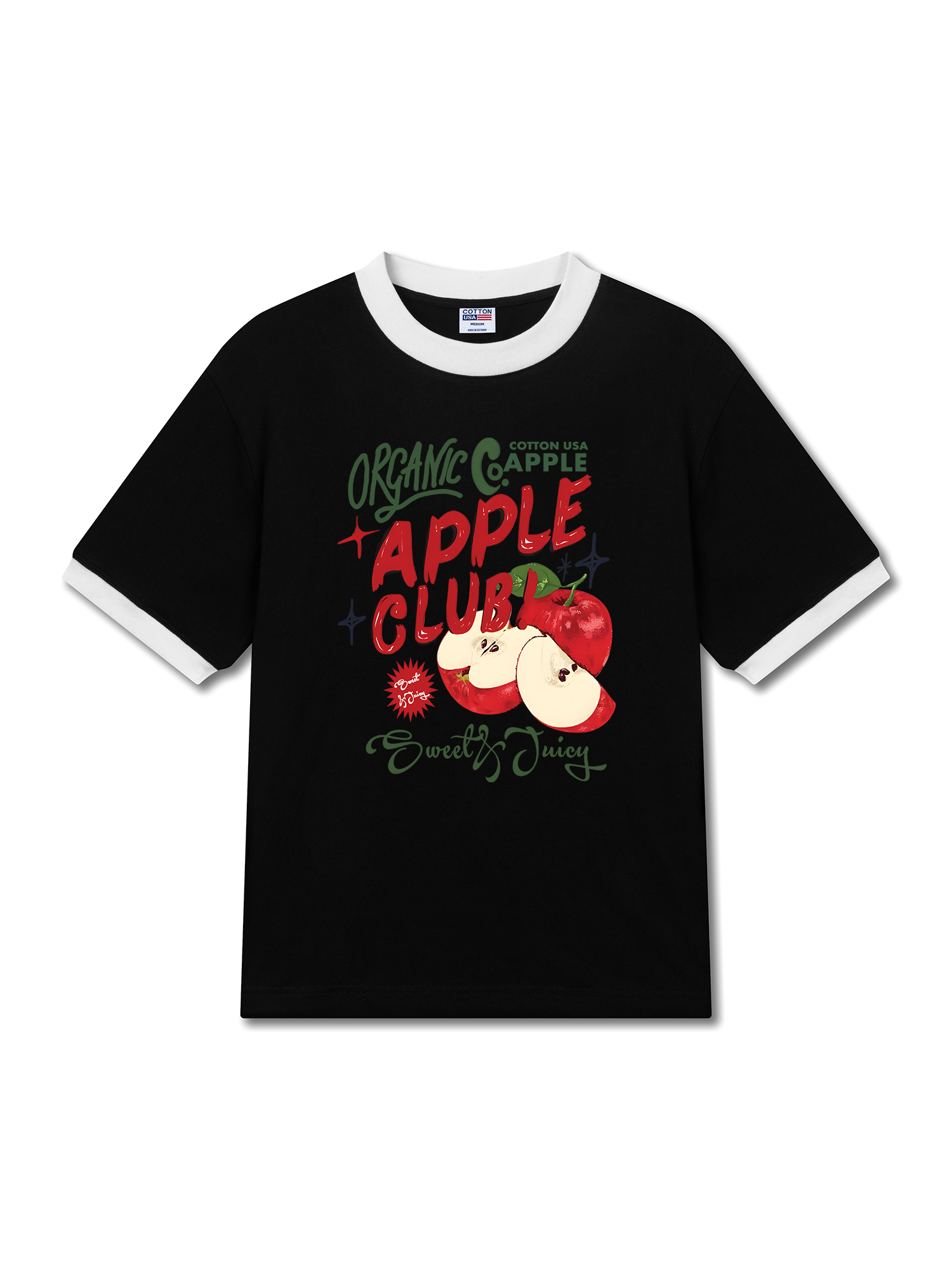 Áo Thun Ringer Relaxed Fit Tropical Apple Club