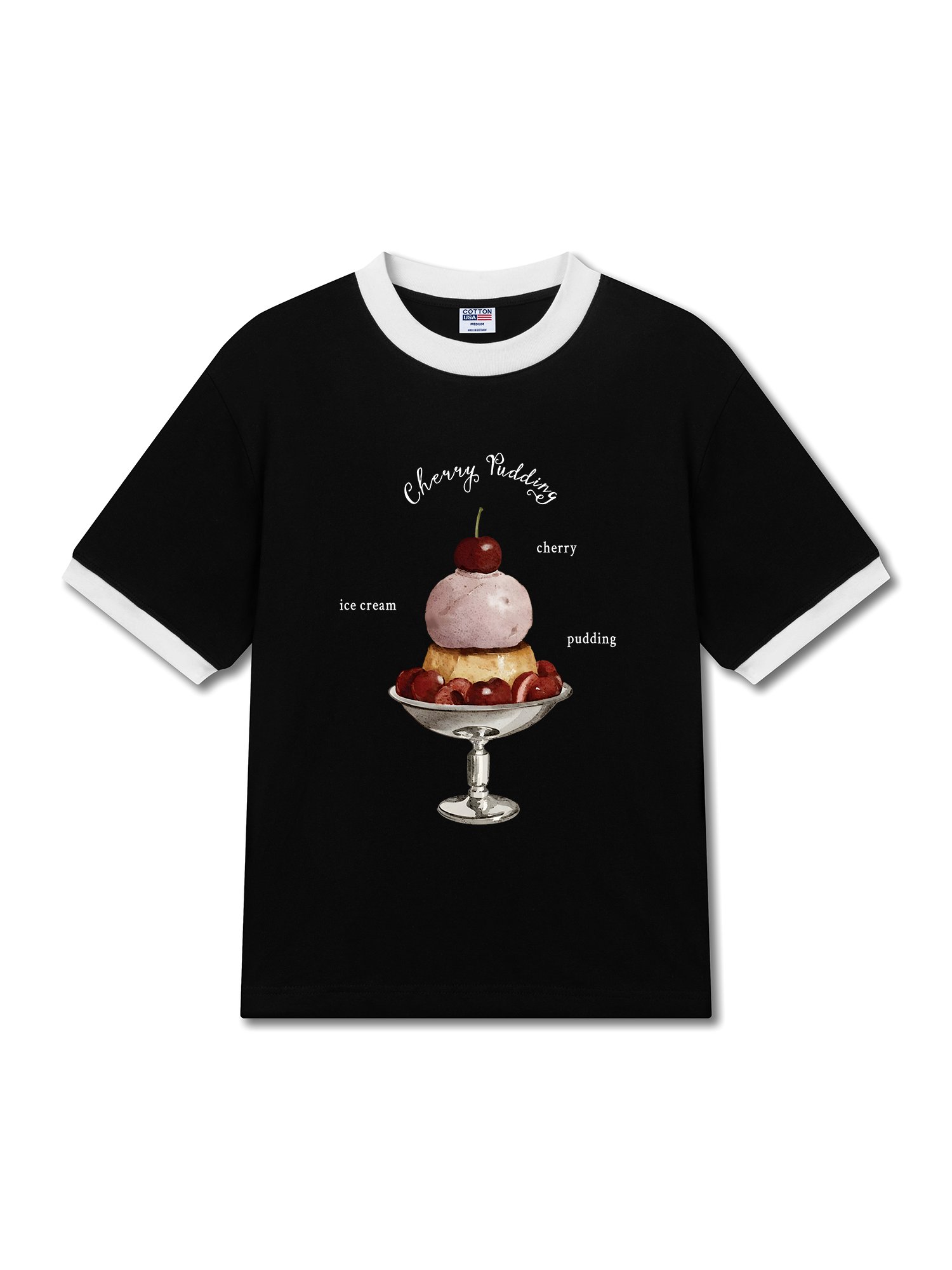 Áo Thun Ringer Relaxed Fit Tropical Cherry Pudding