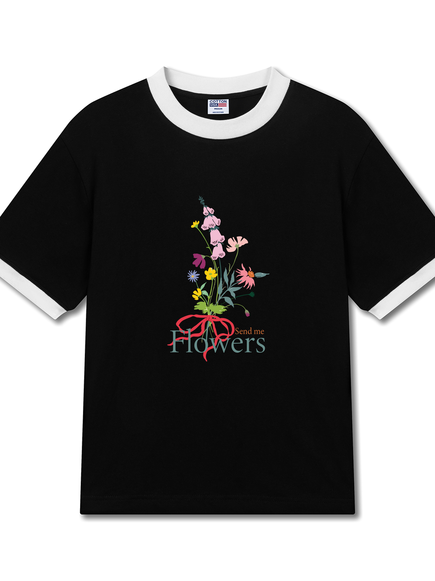 Áo Thun Ringer Relaxed Fit Send me Flowers