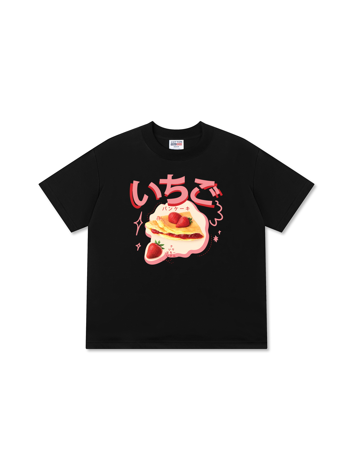 Áo Thun Relaxed Fit Yummy Mood Strawberry Crepe