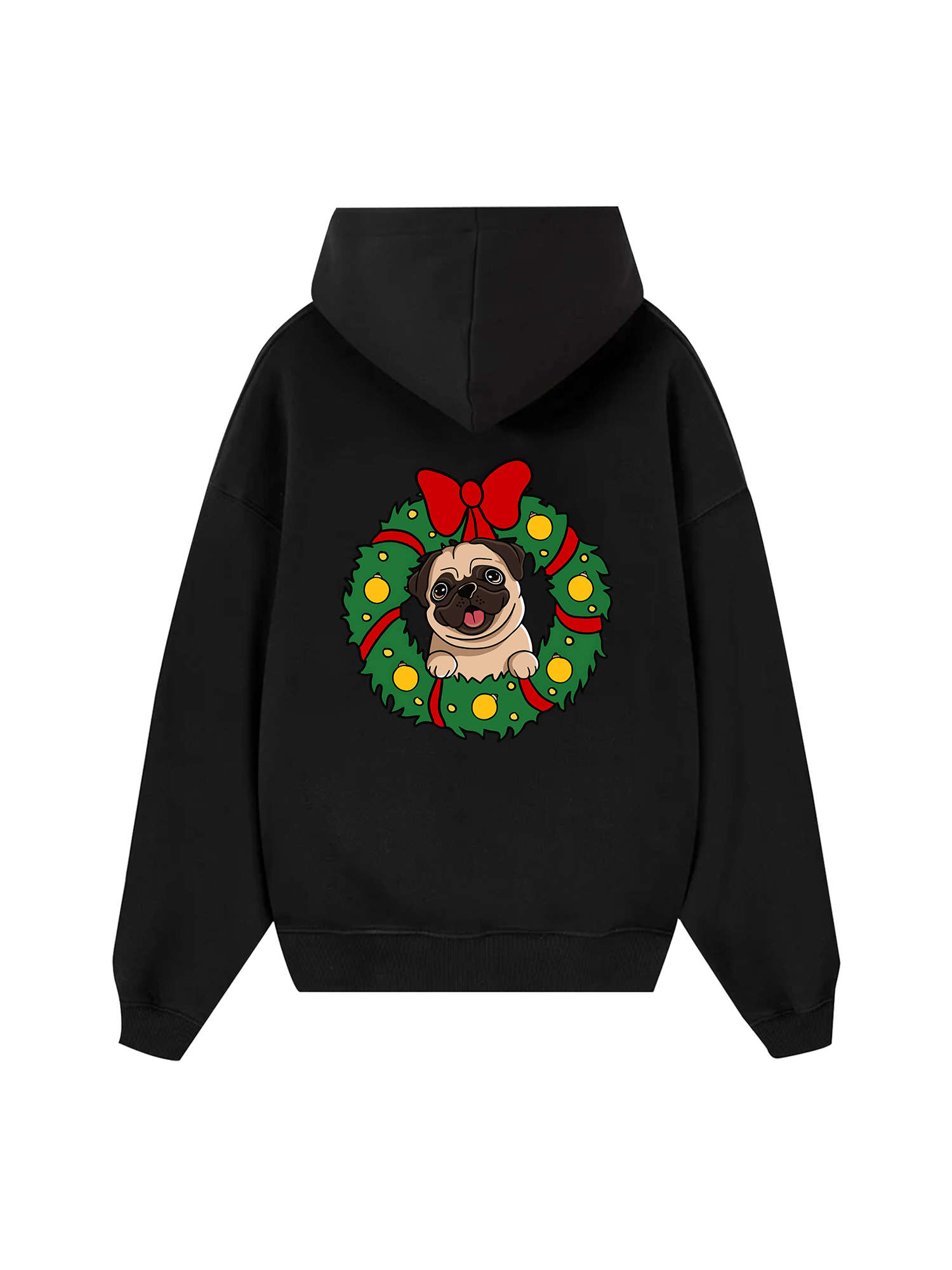 Pug In A Wreath Hoodie